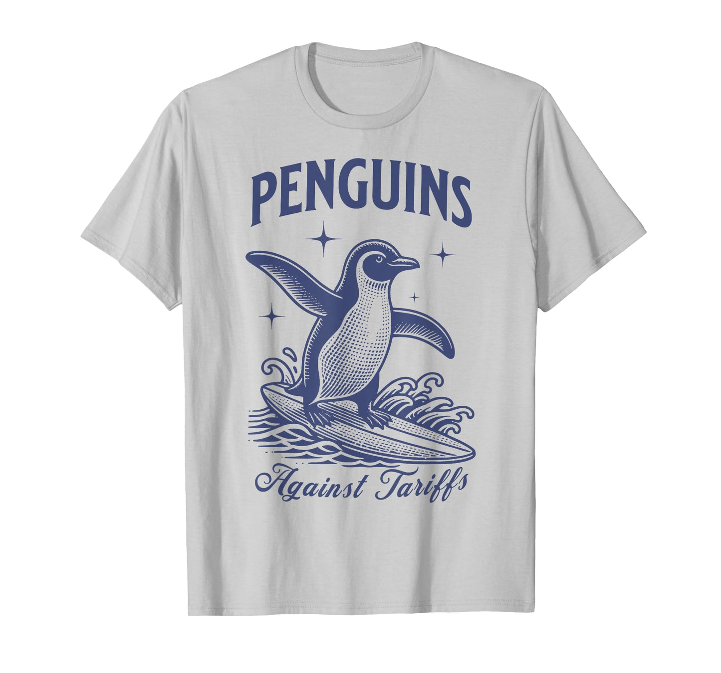 Penguins Against Tariffs Resist Penguins Activism Graphic T-Shirt