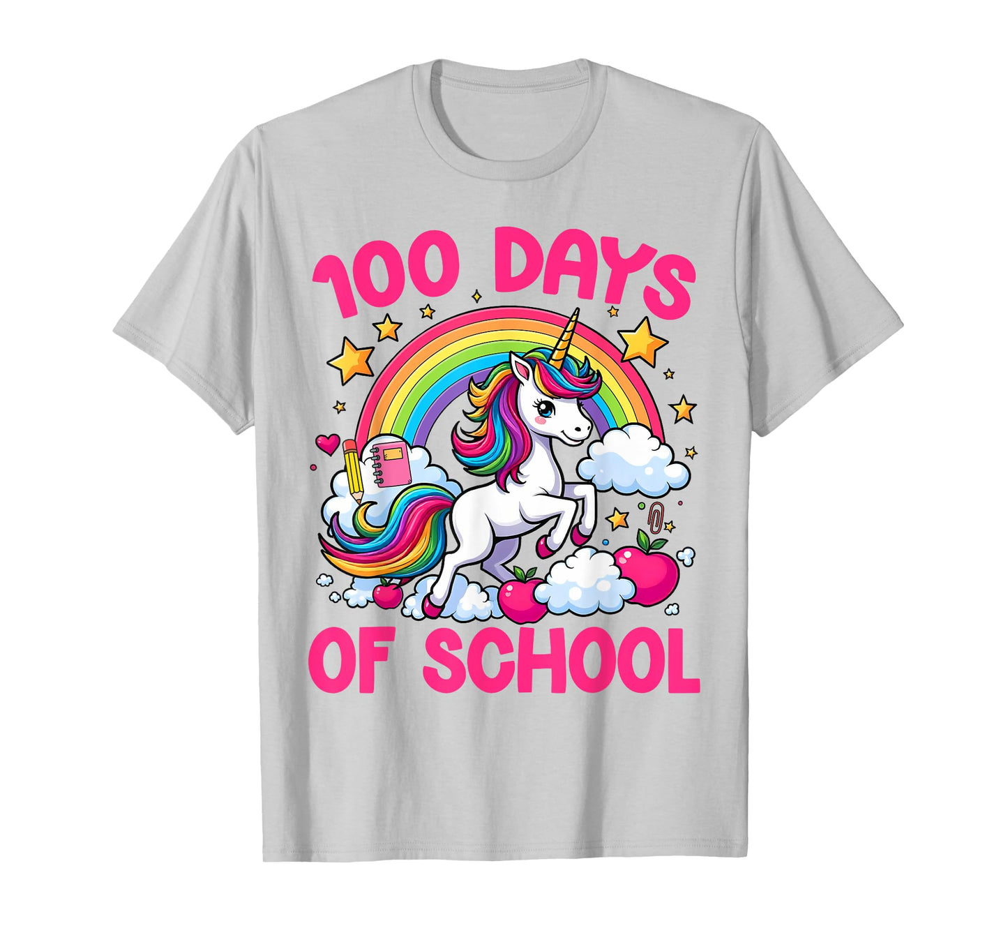 100 Days Of School Unicorn Teacher Girls Happy 100 Days T-Shirt