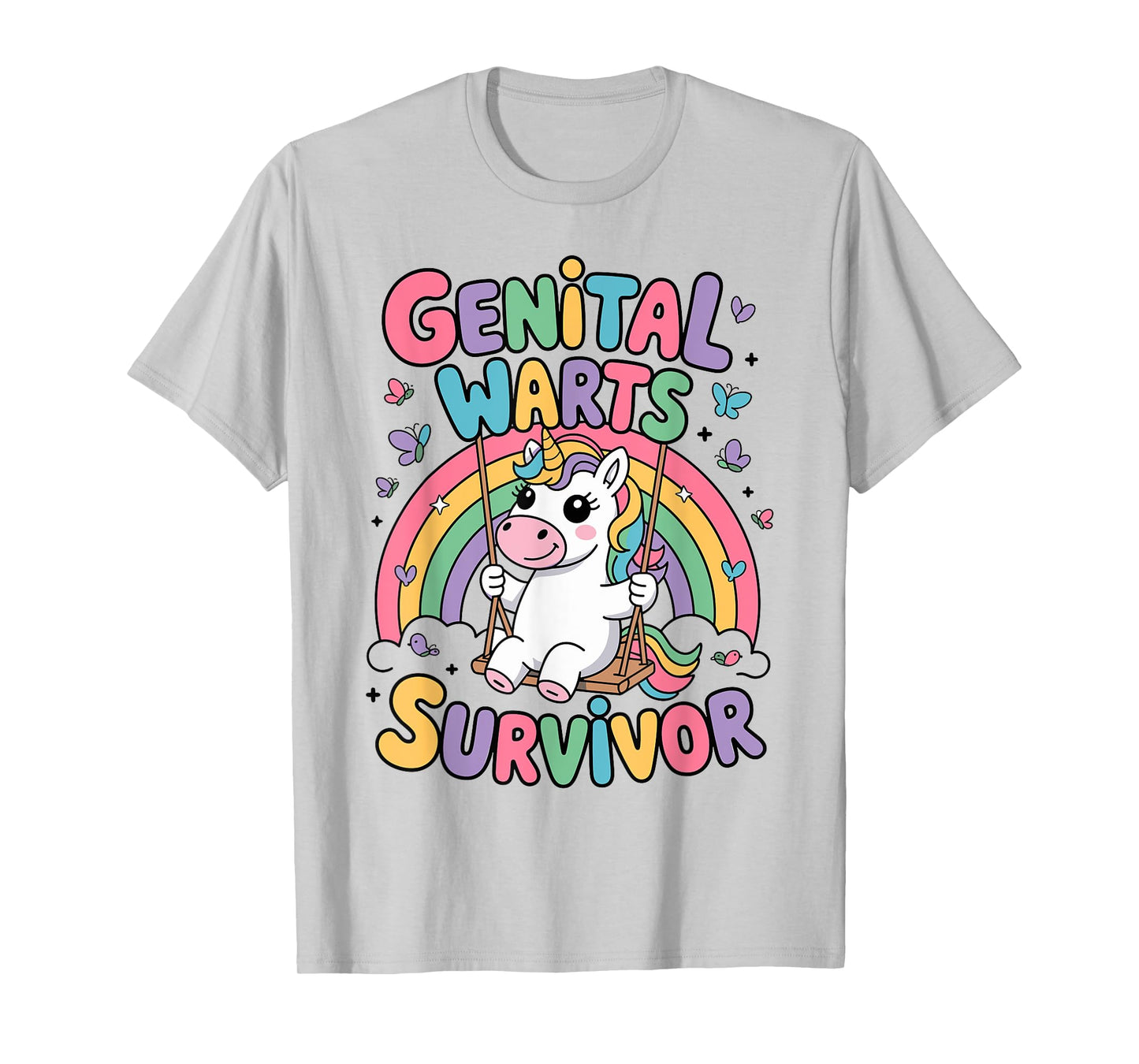 Genital Warts Survivor, Embarrassing Unicorn T-Shirt