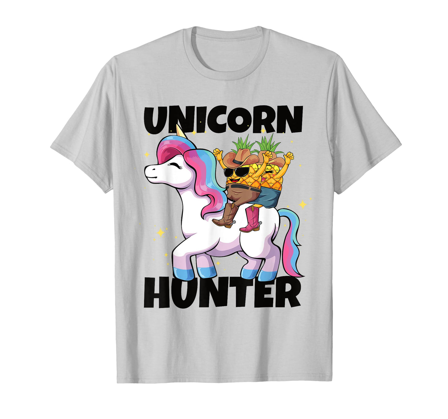 Upside Down Pineapple Swinger Unicorn Hunter T-Shirt