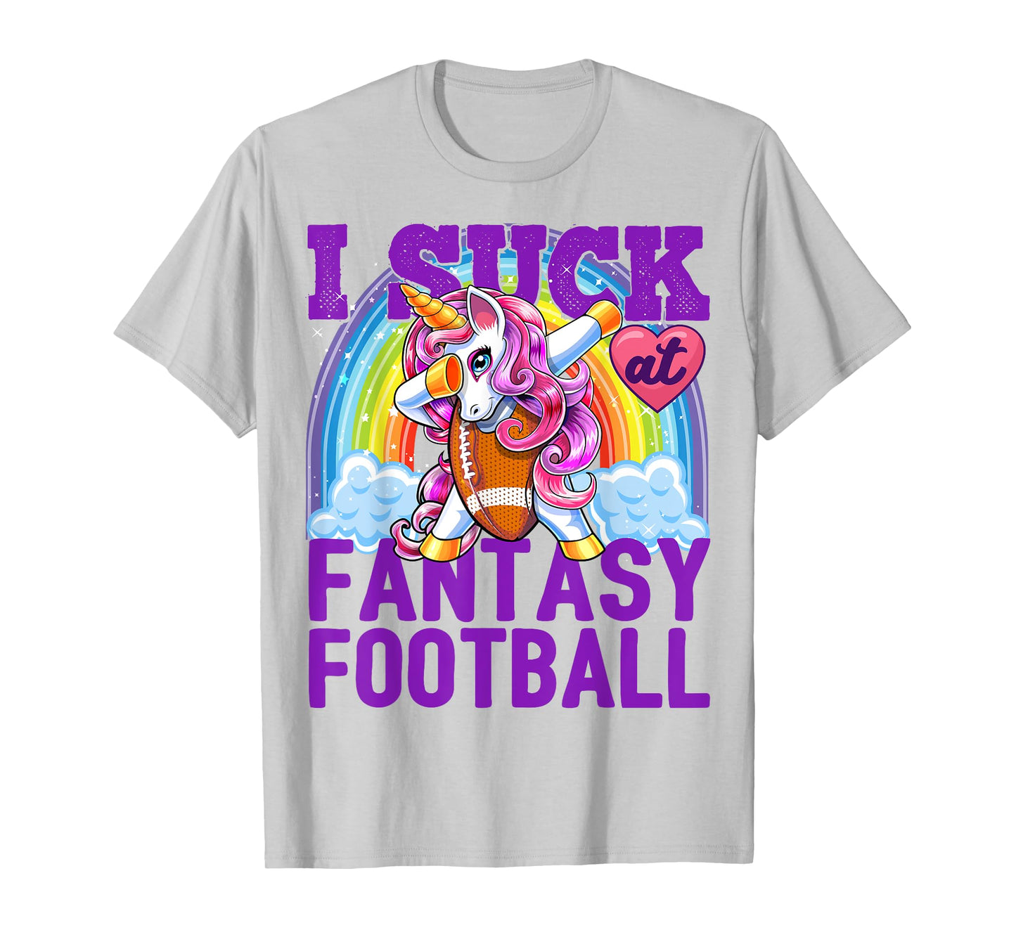 I Suck at Fantasy Football Dabbing Unicorn Loser Shirt Men