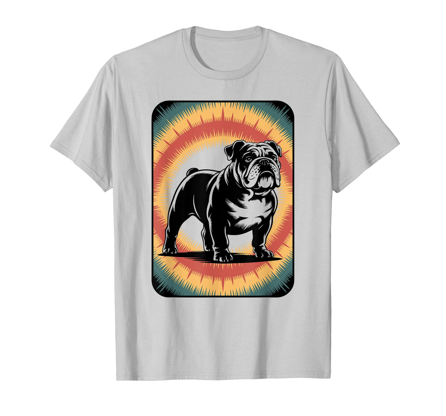 Tie Dye English Bulldog Portrait Dog Mom Bulldog Dog Rasta T-Shirt