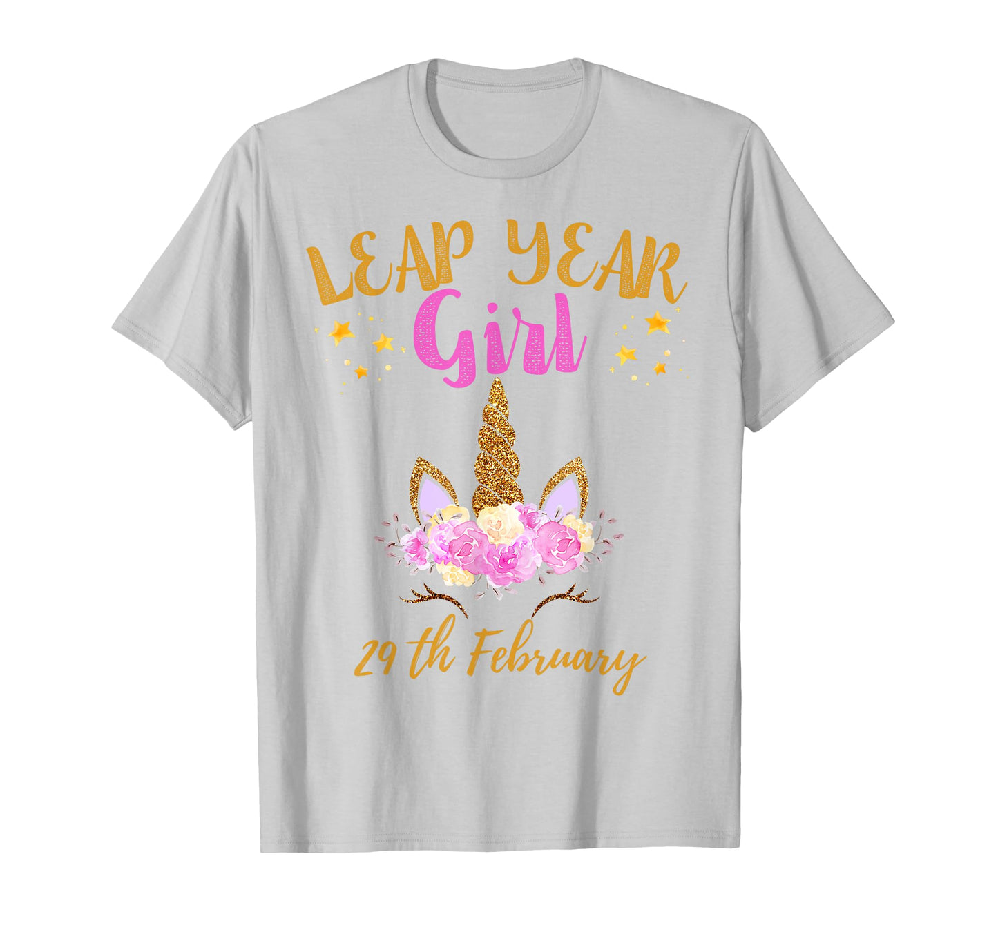 Leap Year Girl Unicorn Leap Day Girl Leap Year Birthday T-Shirt