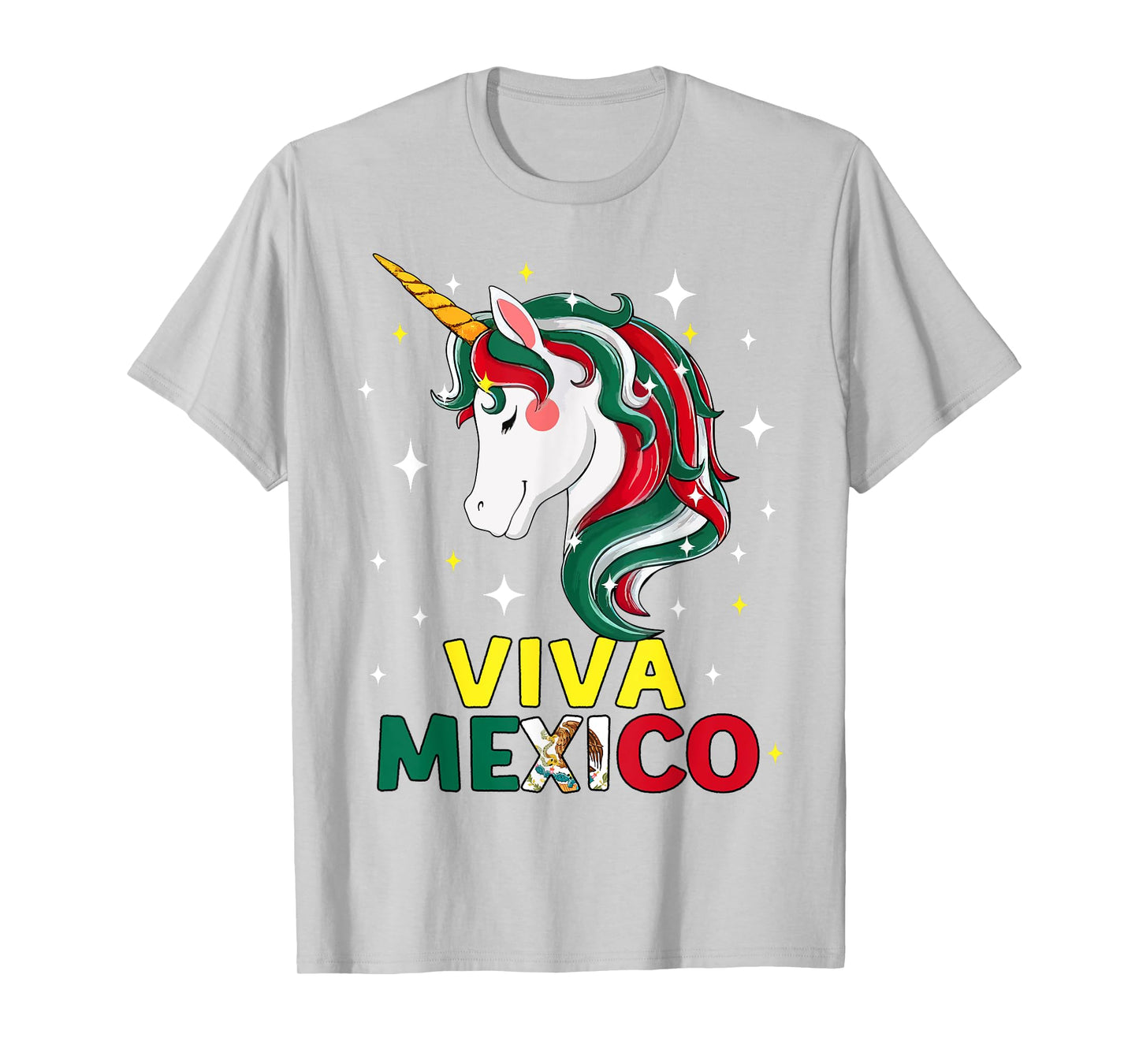 Viva Mexico Shirt Girl Mexican Flag Unicorn Independence Day T-Shirt