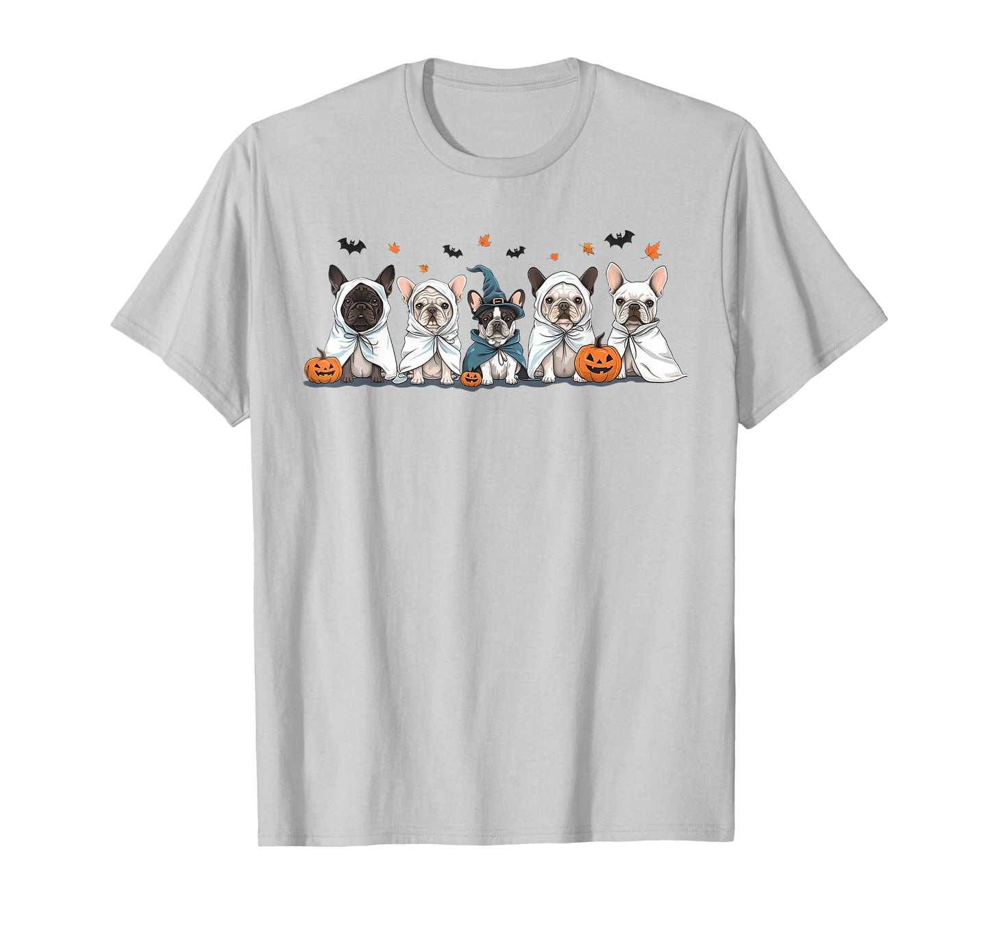 Funny Frenchie Halloween Costume Cute French Bulldog Ghost T-Shirt