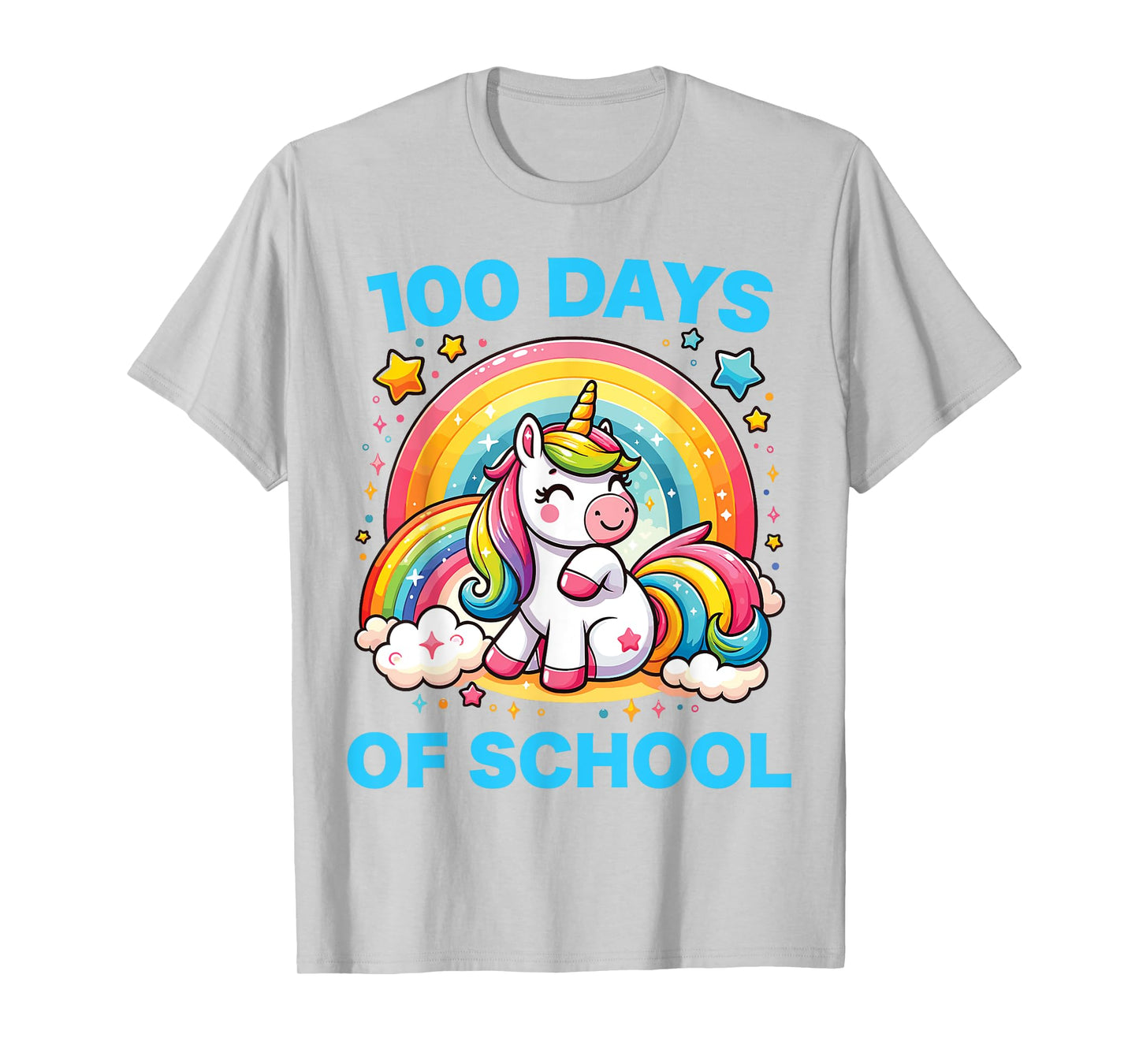 100 Days of School Unicorn Girls Teacher 100th Day of School T-Shirt