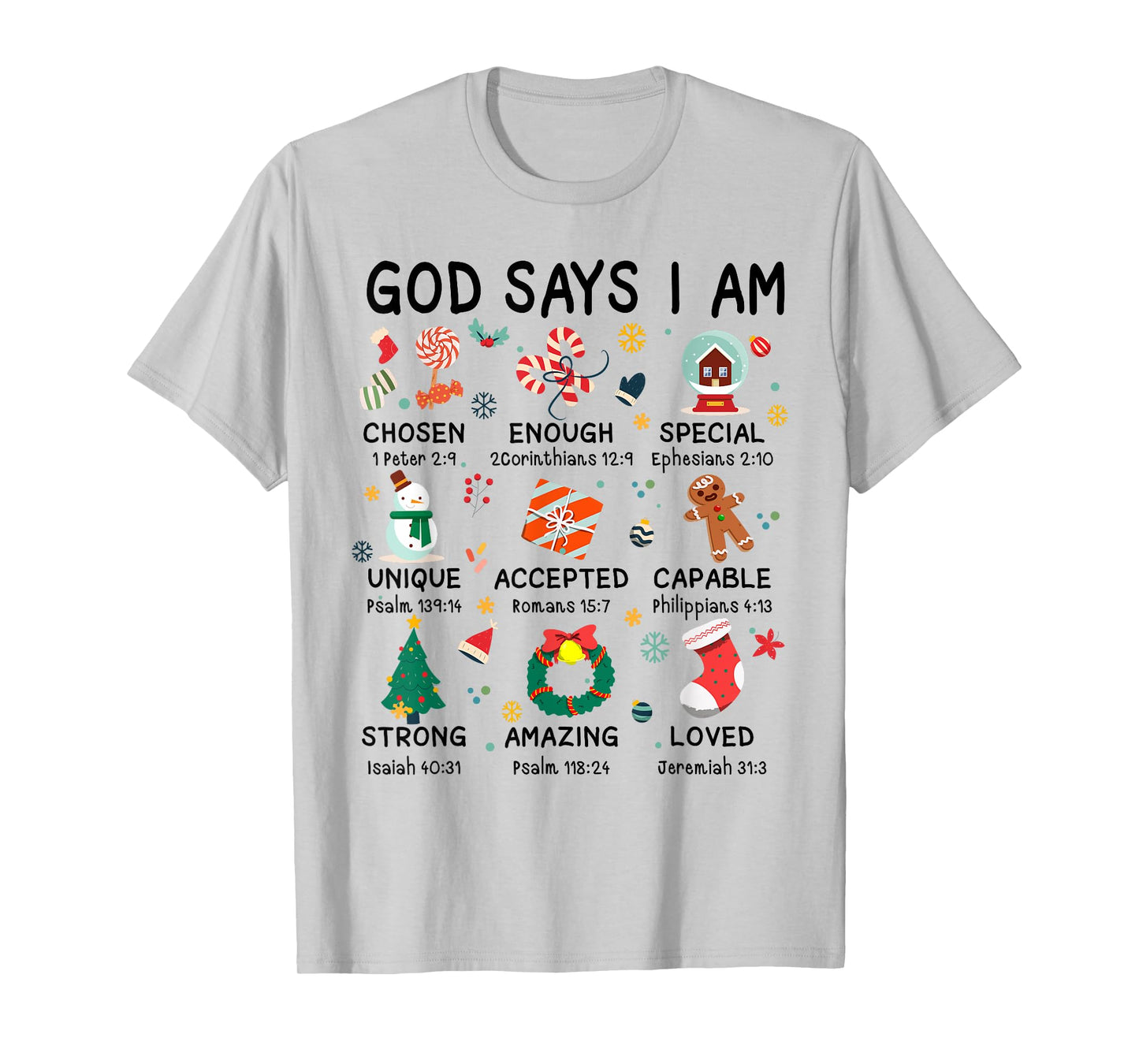 God Says I Am Cute Christmas Xmas Christian Boys Girls T-Shirt
