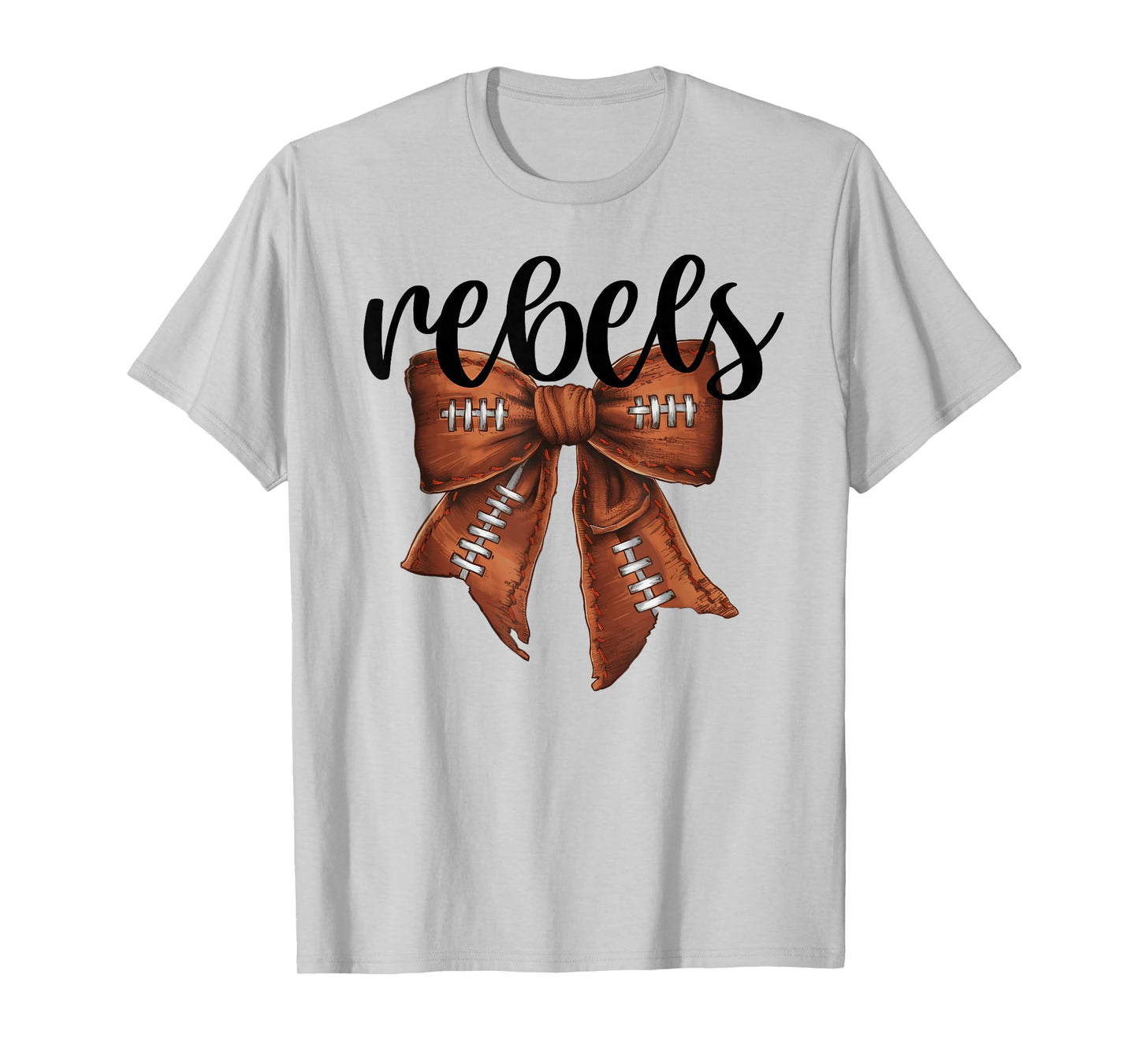 Rebels Football Bow School Spirit Team Mascot Game Night T-Shirt