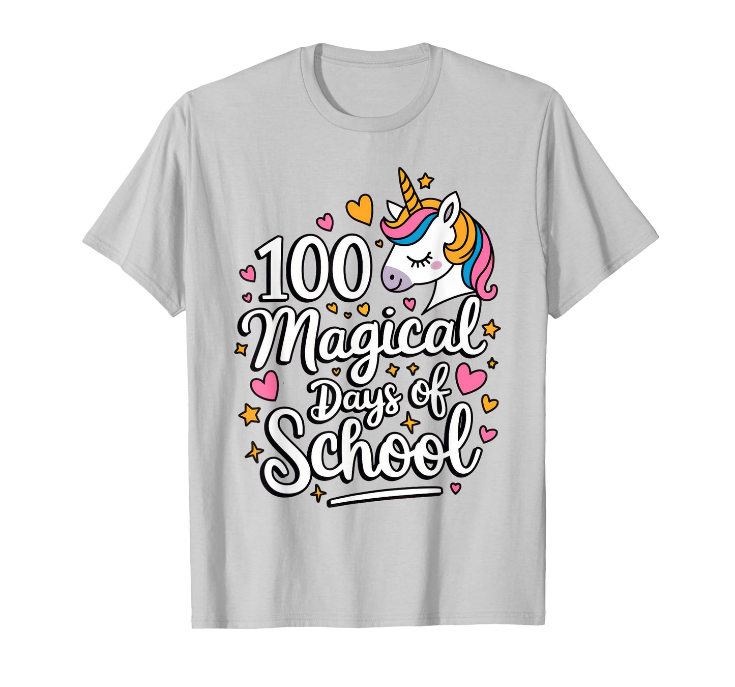 100 Magical Days of School Unicorn Girls 100th Day of School T-Shirt