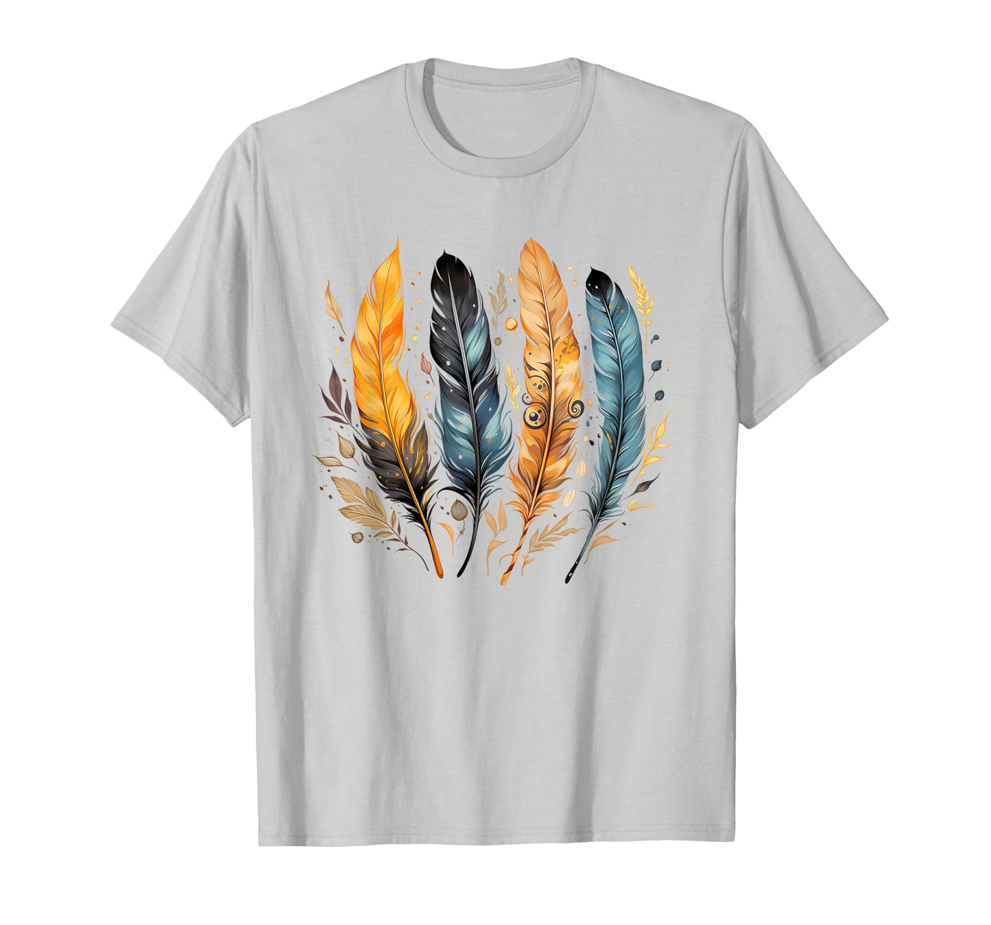 Colorful feathers, bird, Native Americans, symbol, pattern T-Shirt