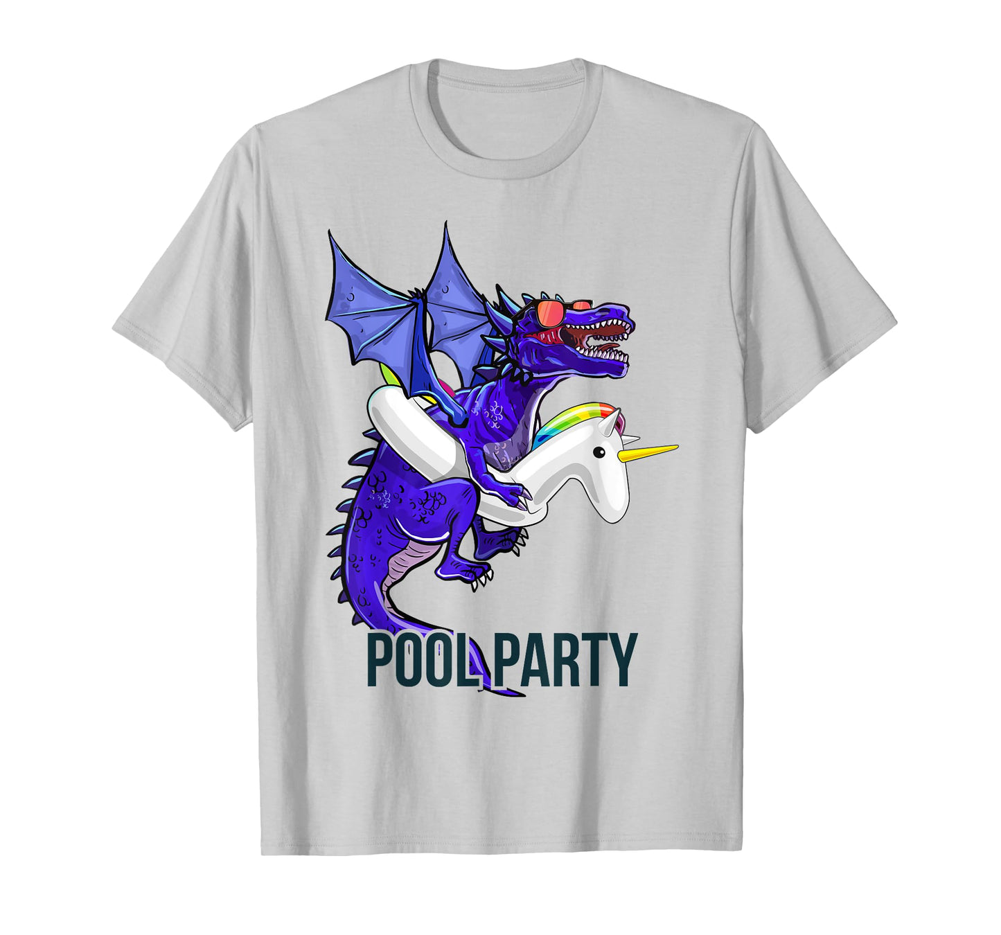 Pool Party Dragon Unicorn Float Shirt Dragon Gifts for Kids T-Shirt