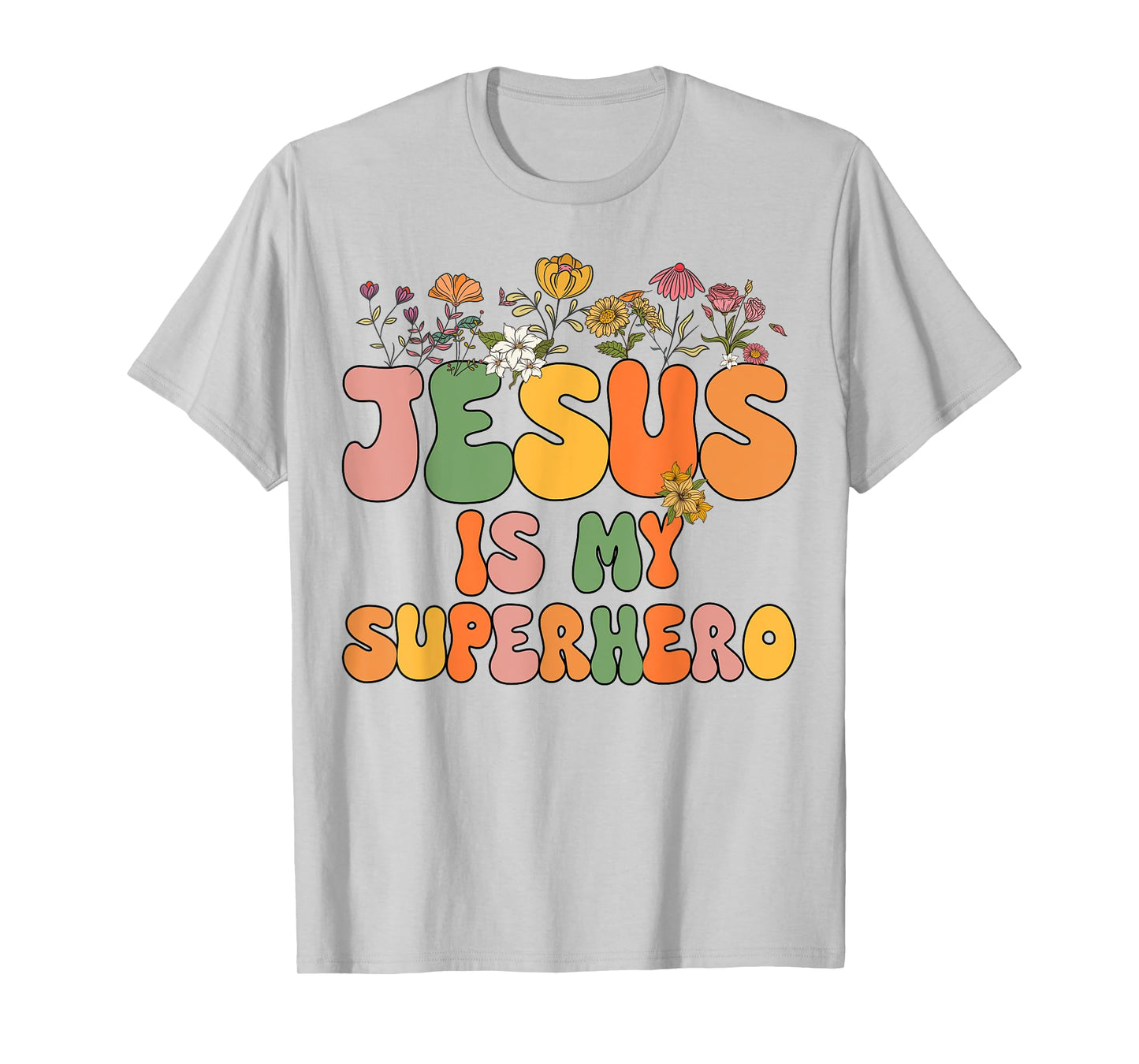 Girls Jesus is My Superhero Christian Sister God Toddler Kid T-Shirt