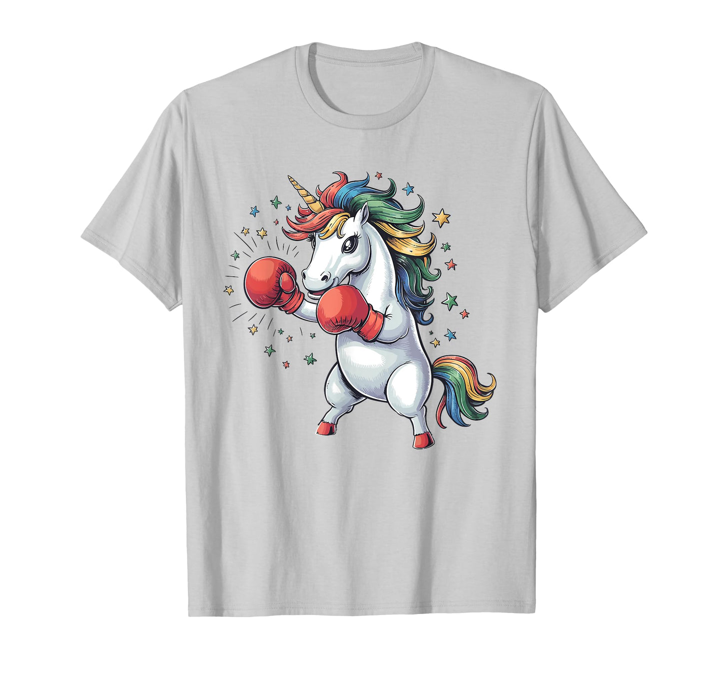 Boxing Unicorn with Gloves Kids Adults Fighting Kickboxing T-Shirt