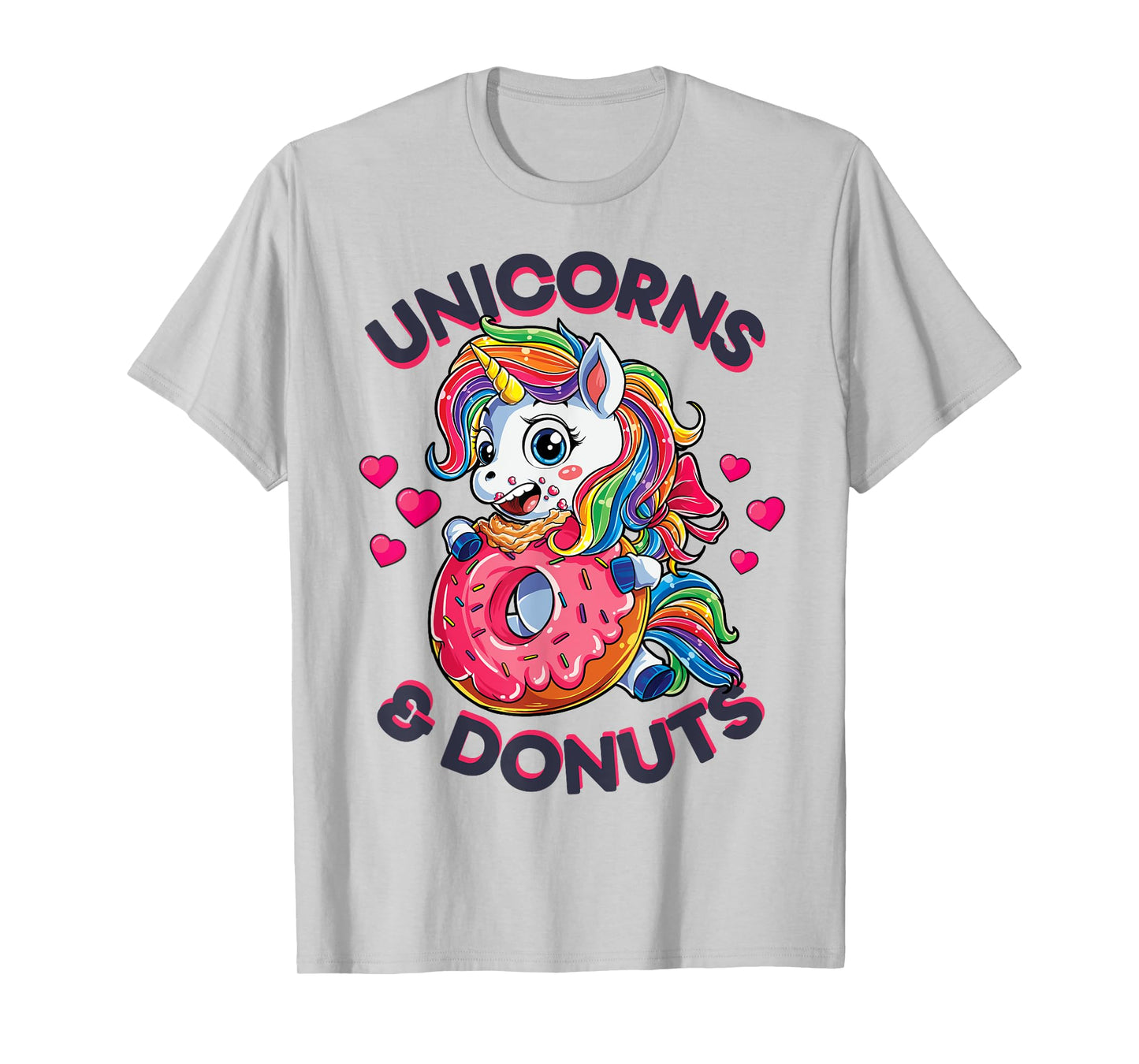 Unicorns & Donuts T shirt Girls Unicorn Squad Rainbow Gifts T-Shirt