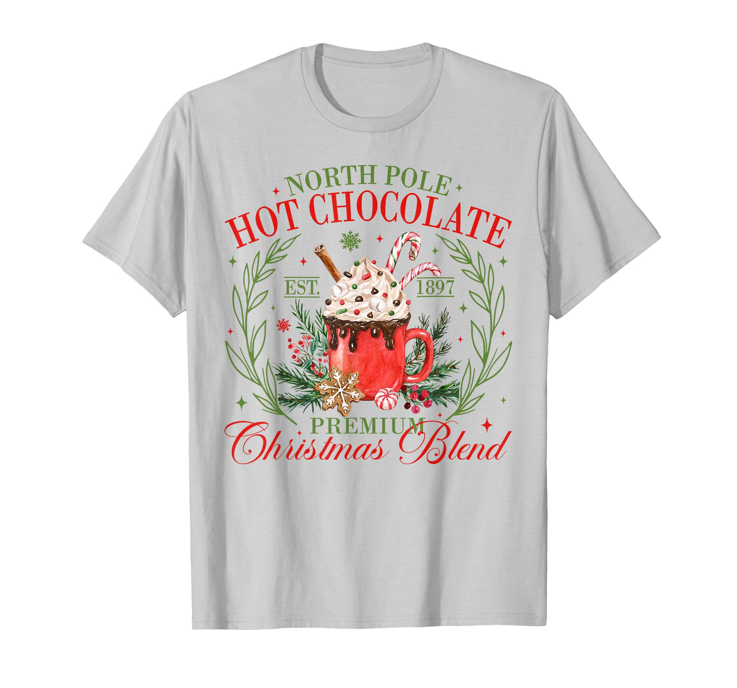 North Pole Hot Chocolate Premium Christmas Blend Xmas T-Shirt