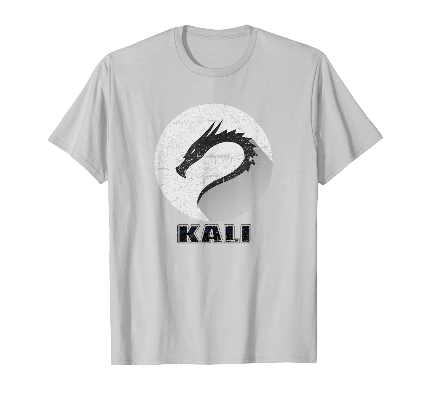 Kali Linux Tee Scratched tagline Dragon logo Open Source Os T-Shirt