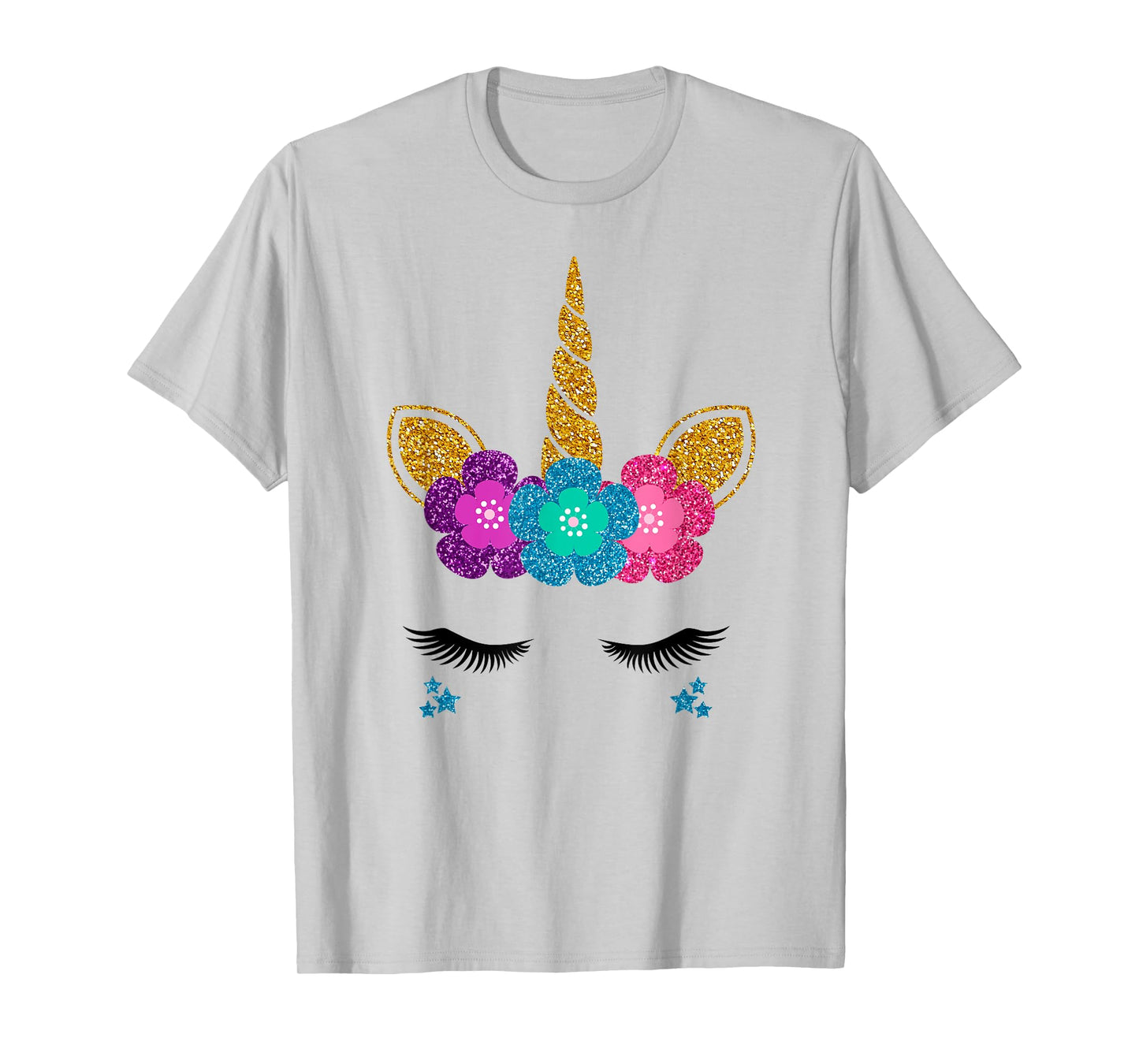 Unicorn Face Halloween Costume Idea And Birthday Outfit T-Shirt