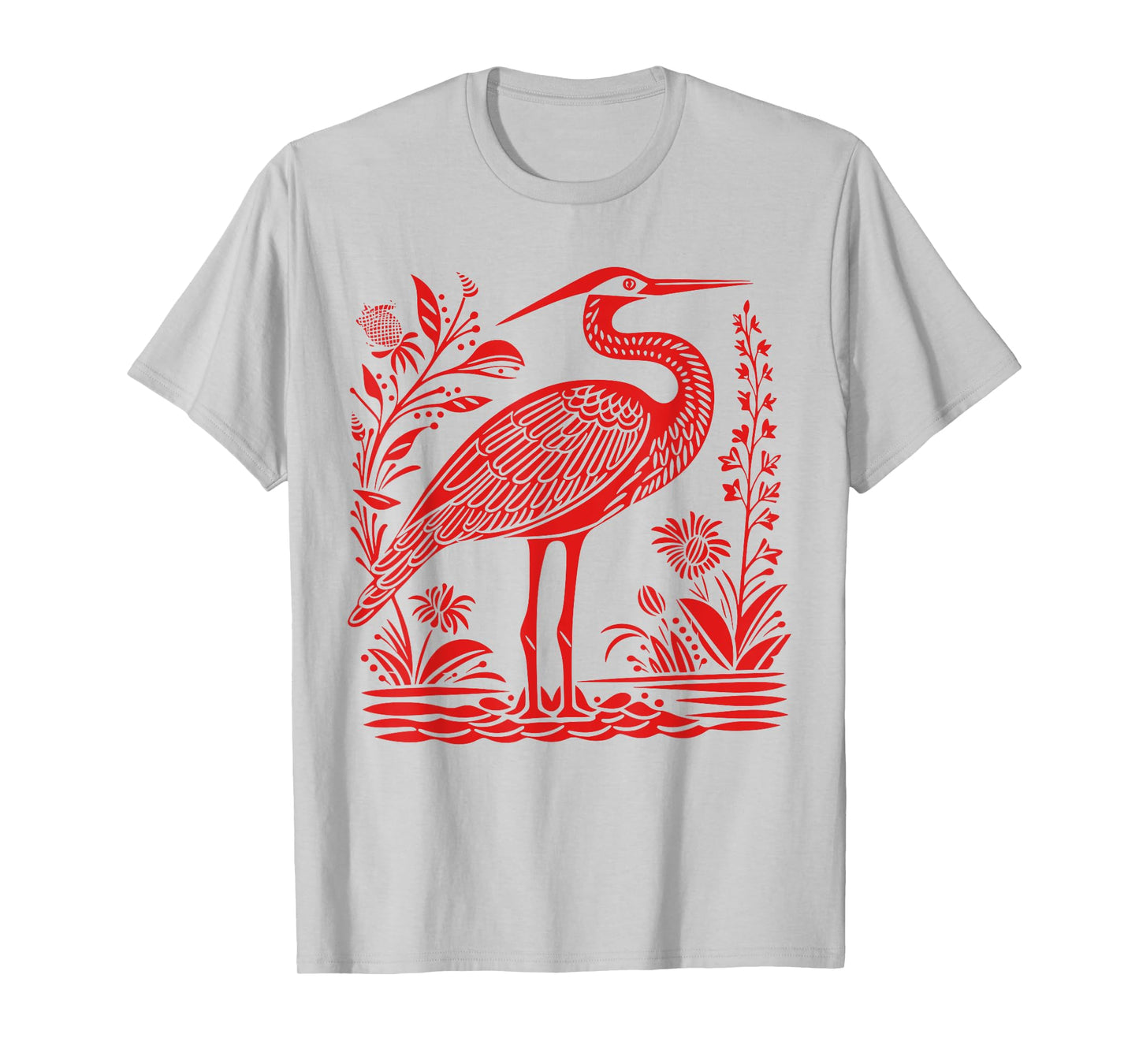Heron Graphic For Bird Lover Girl Women T-Shirt