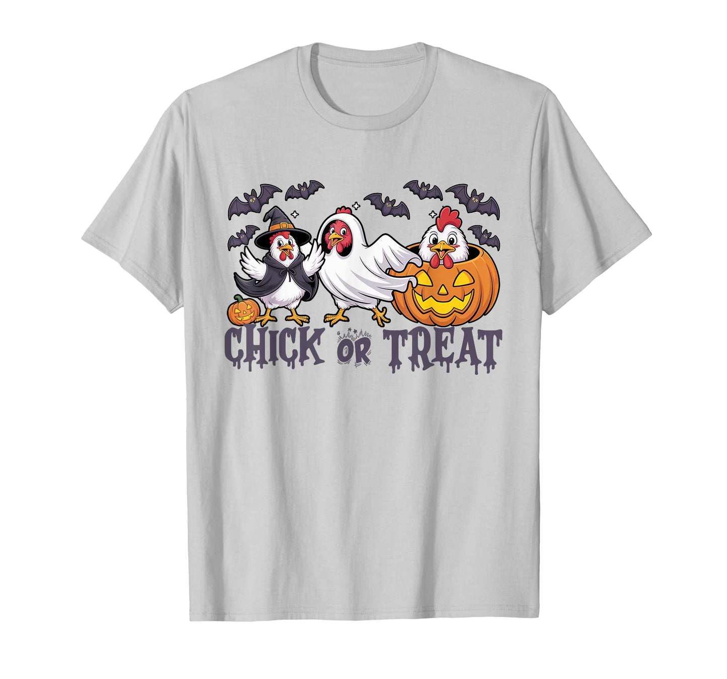 Chickens Ghost Witch Halloween Costume Chick Or Treat Spooky T-Shirt