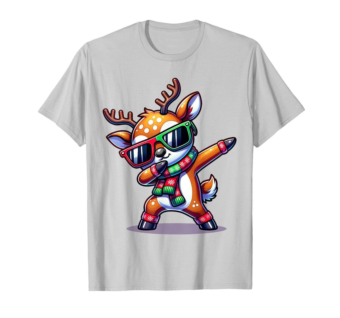 Christmas Reindeer Boys Dabbing Reindeer Santa Xmas Funny T-Shirt