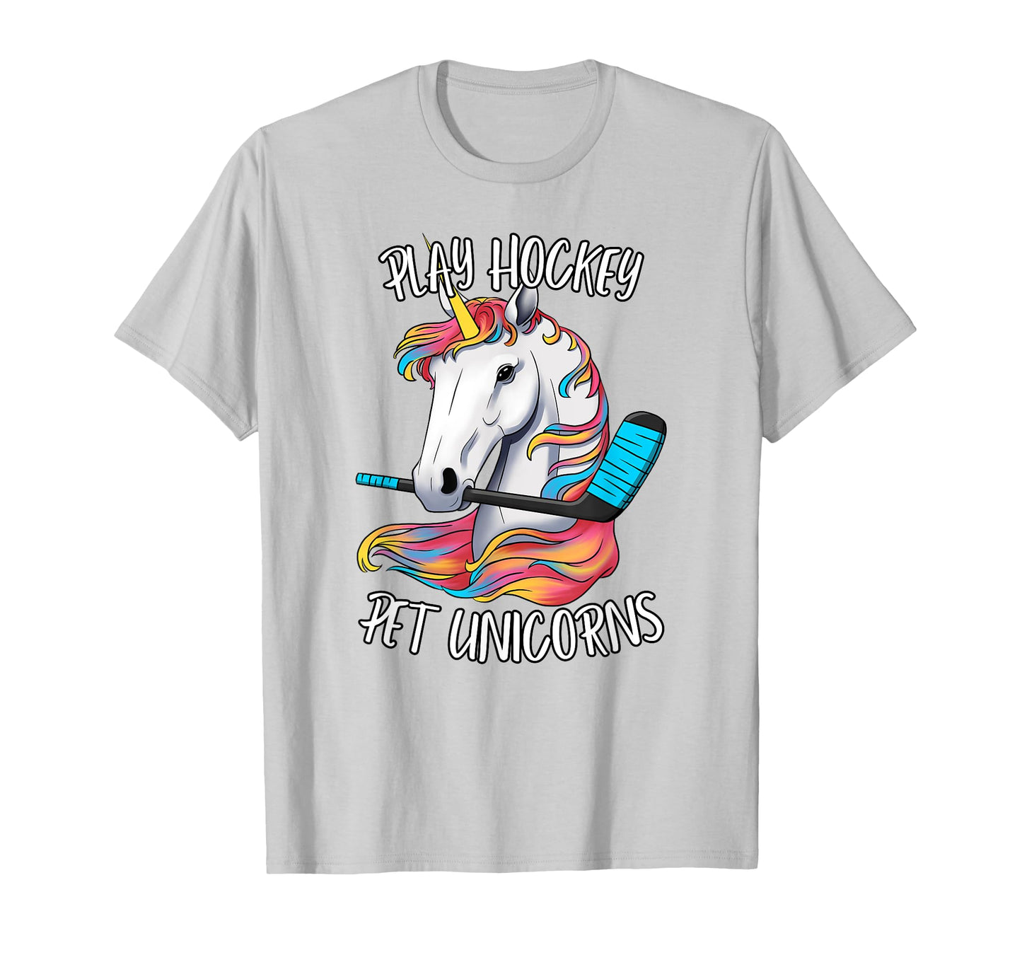 Play Hockey Pet Unicorns Funny Kids Hockey Unicorn T-Shirt