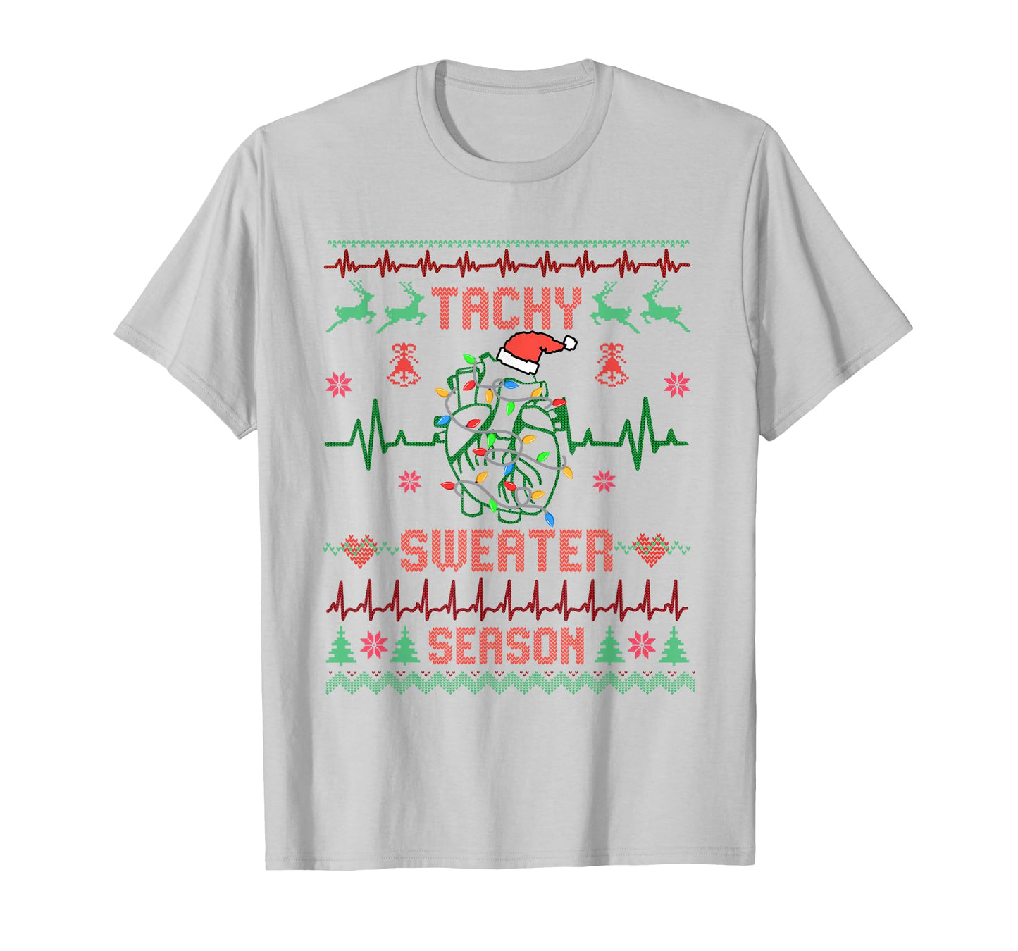 Medical Surgical Telemetry Christmas Nurse Tele Tech EKG T-Shirt