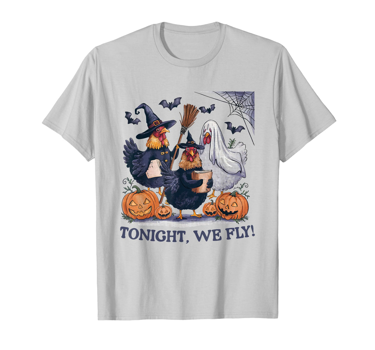 Tonight We Fly Halloween Chicken Spooky Farm Animals Lover T-Shirt