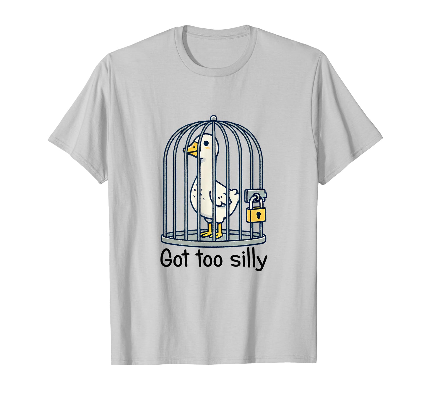 Funny Got Too Silly-Goose Meme Cute Goose Aesthetic Trendy T-Shirt