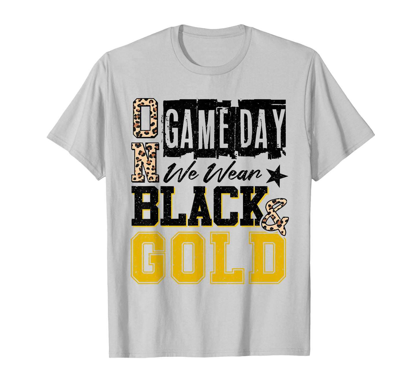 On Gameday Football We Wear Black And Gold School Spirit T-Shirt