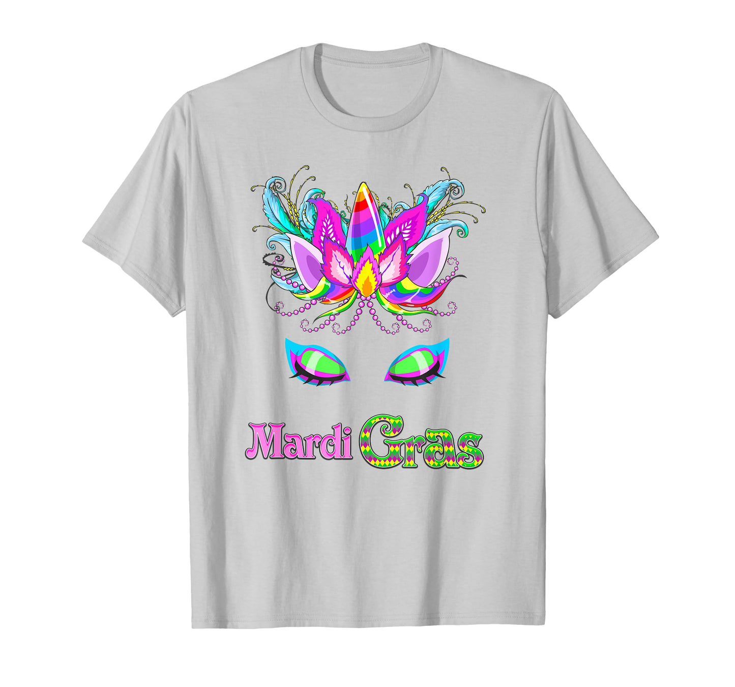 Girls Unicorn Mardi Gras T Shirt, New Orleans Family Parade T-Shirt