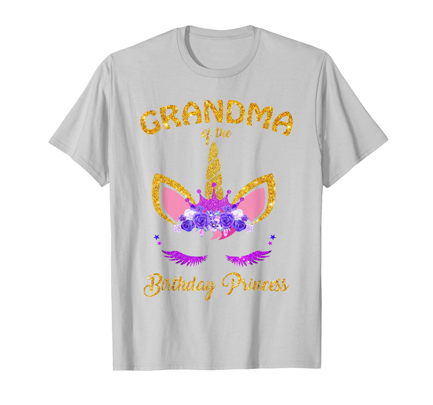 Grandmother Of The Birthday Princess Unicorn Family T Shirt T-Shirt
