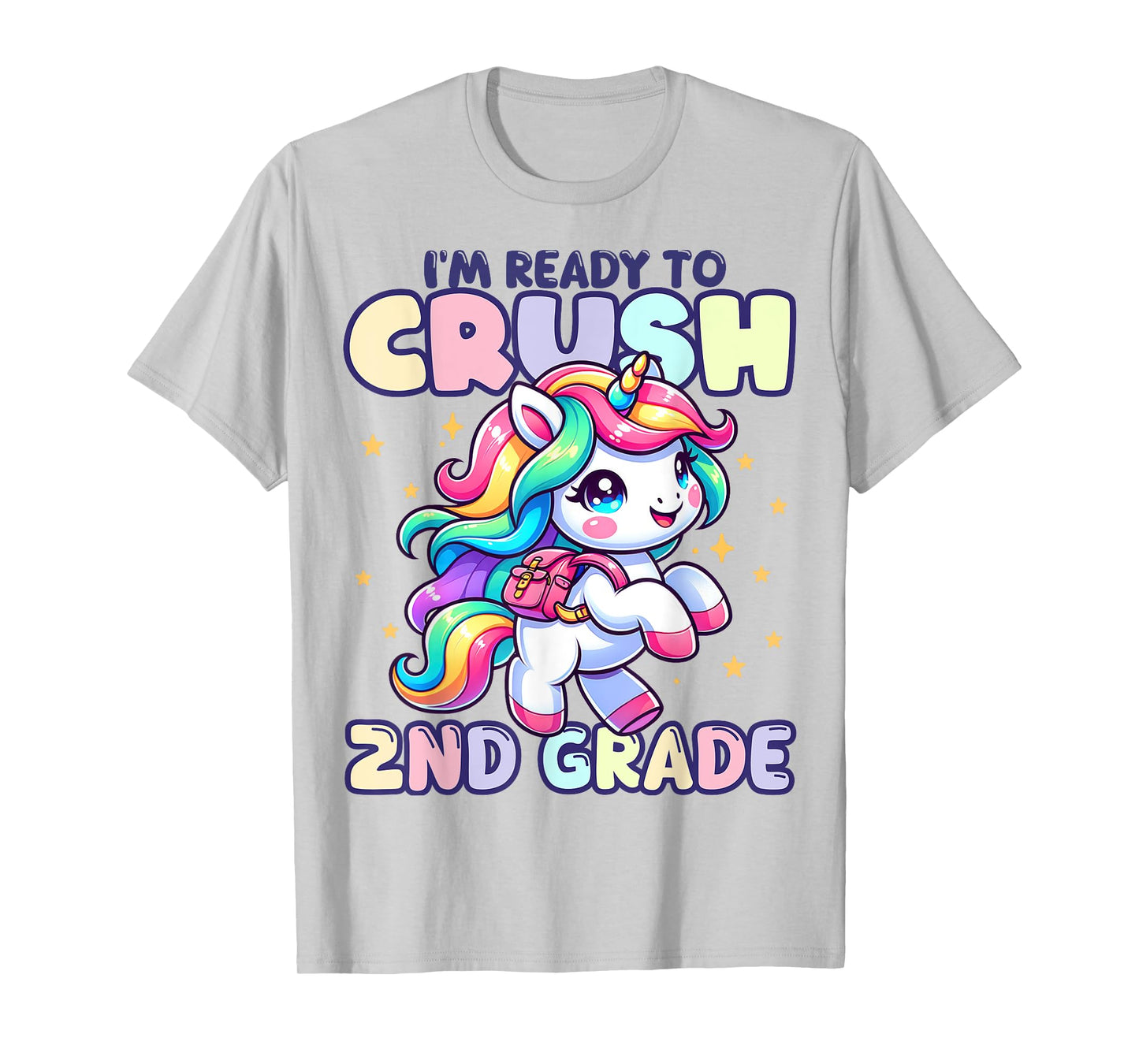 Crush 2nd Grade Girls Back to School Unicorn First Day Cute T-Shirt