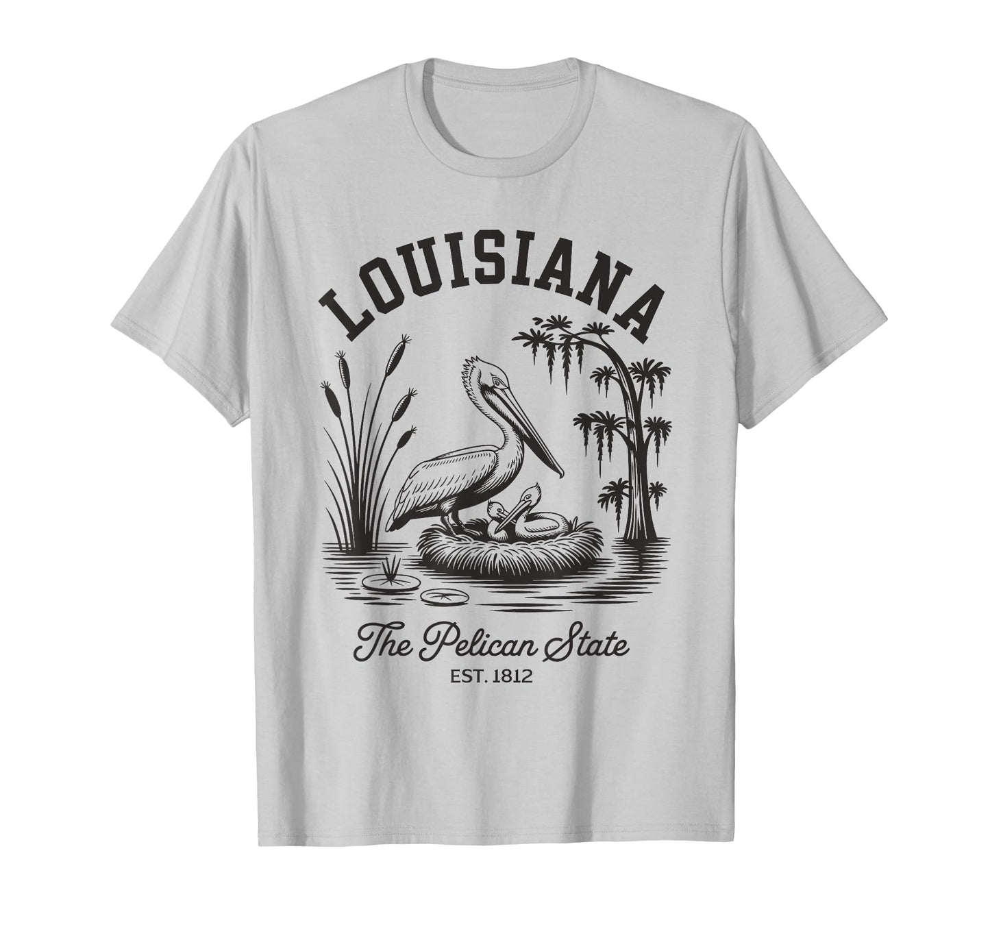 Louisiana Pelican State Shirt Swamp and Wildlife Vintage T-Shirt