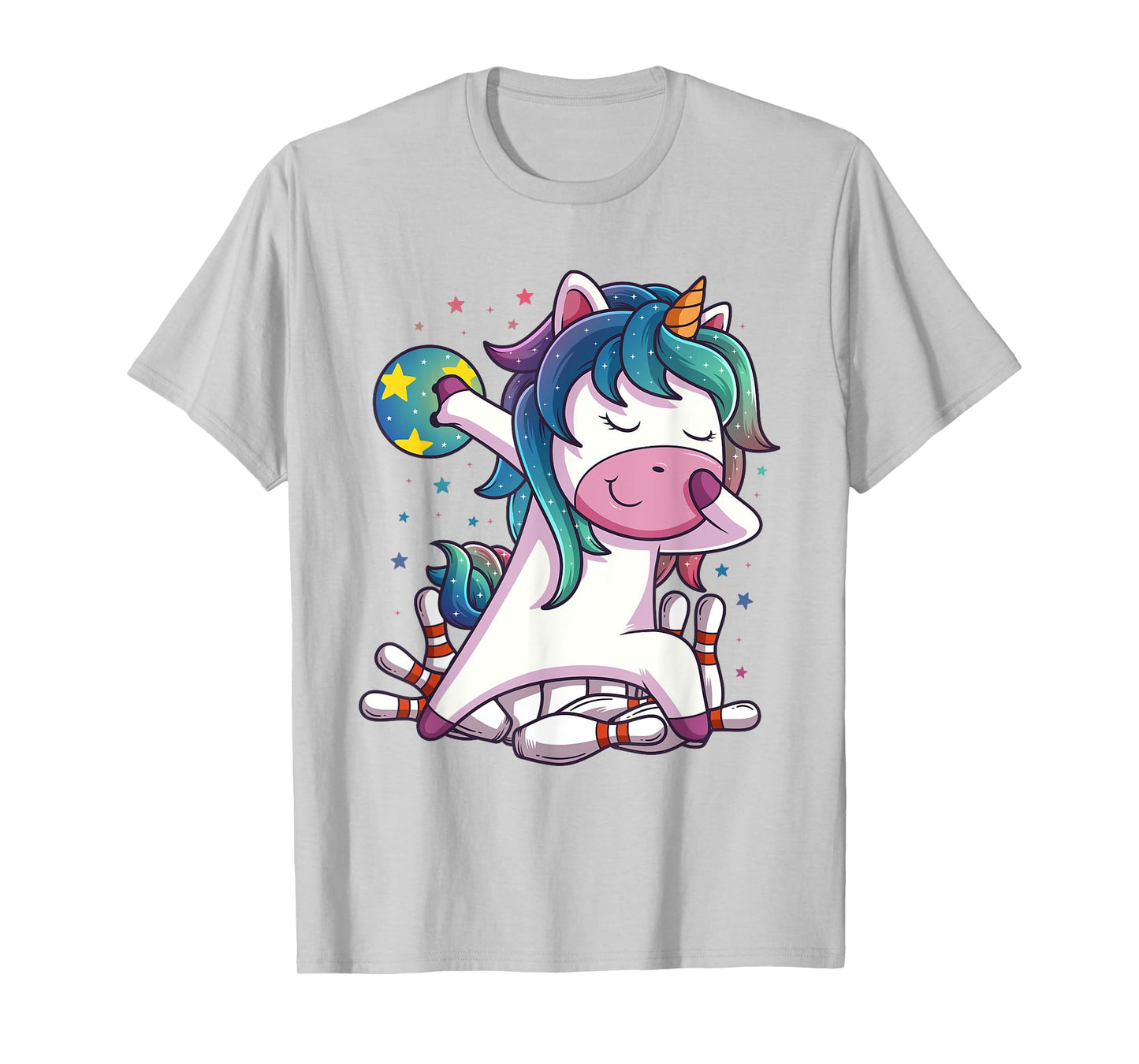 Polka Dot Unicorn Bowling Birthday Party Gift for T-Shirt