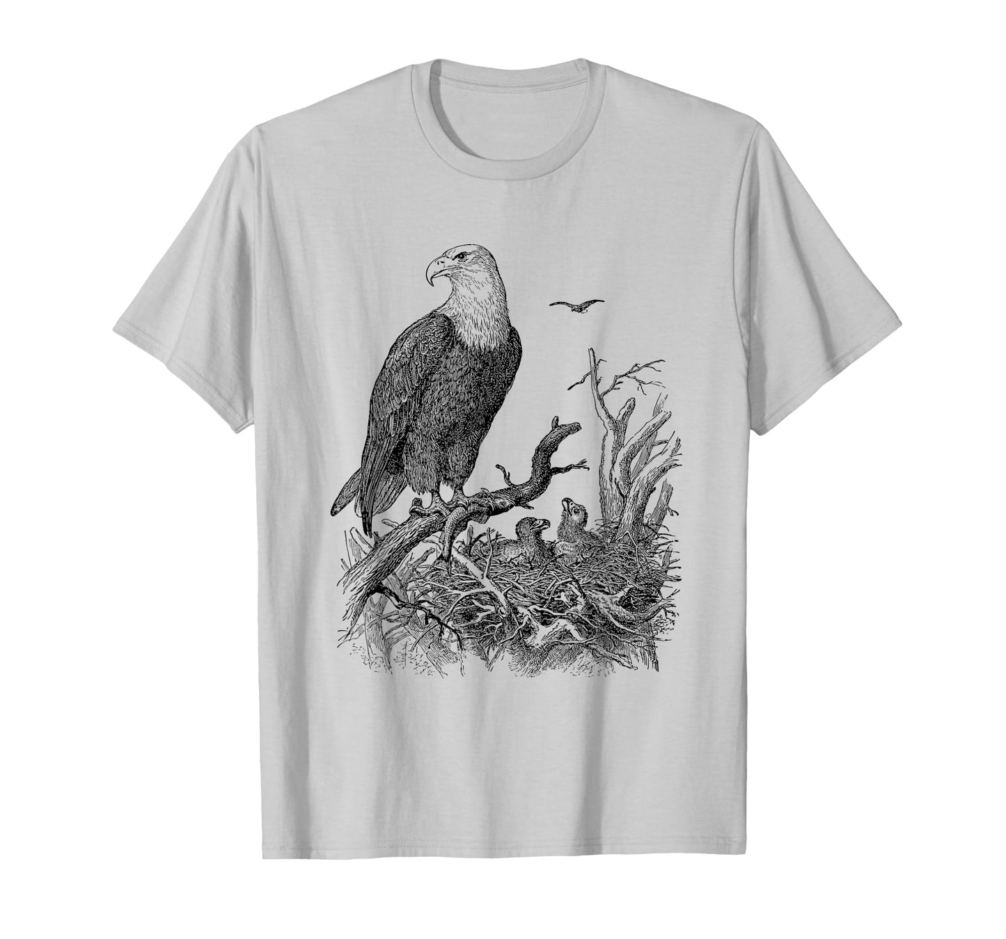 Bald Eagle Shirt Mother Eagle with Her Eaglets T-Shirt