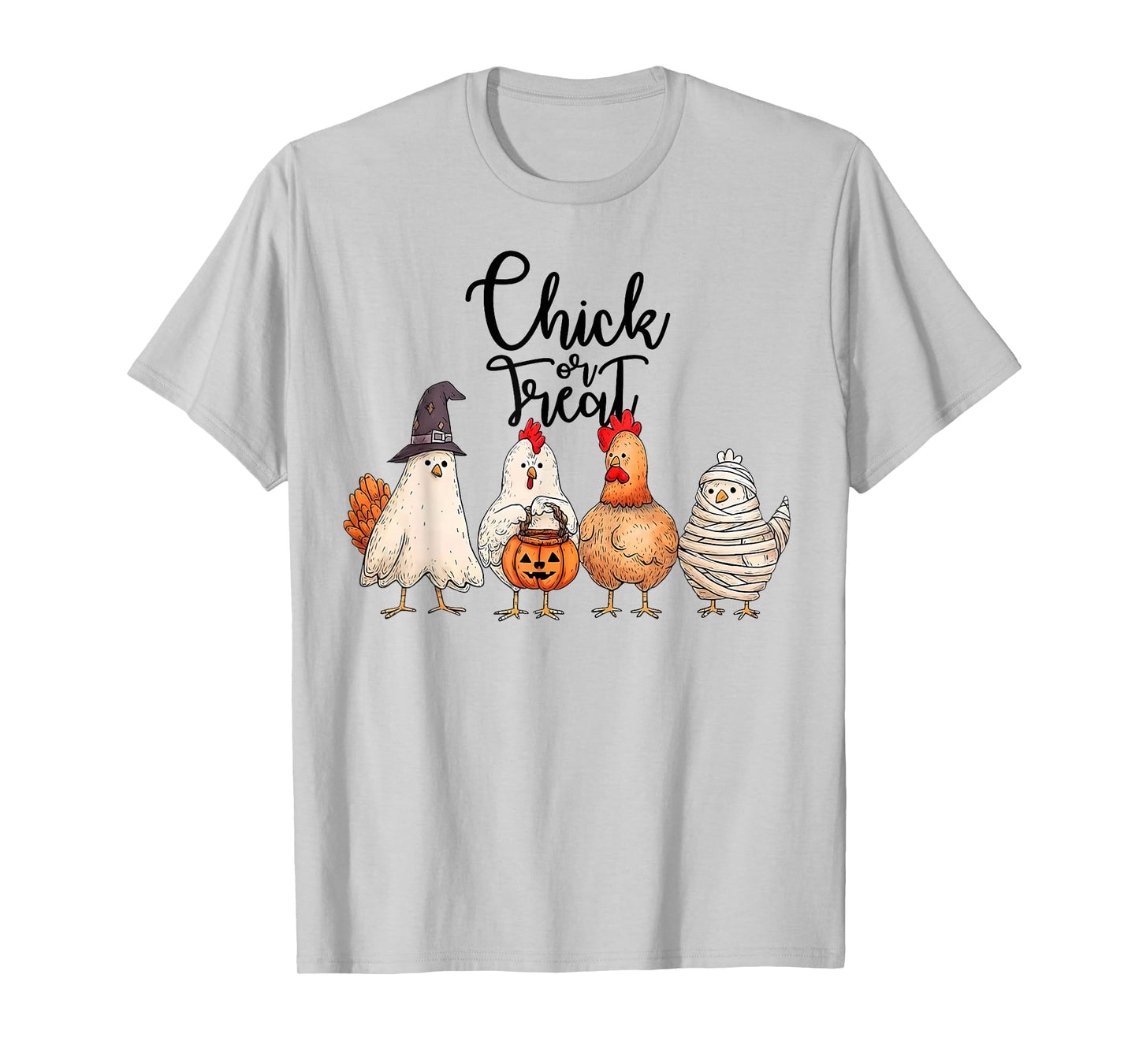 Chick Or Treat Spooky Chicken Halloween Funny Trick Or Treat T-Shirt