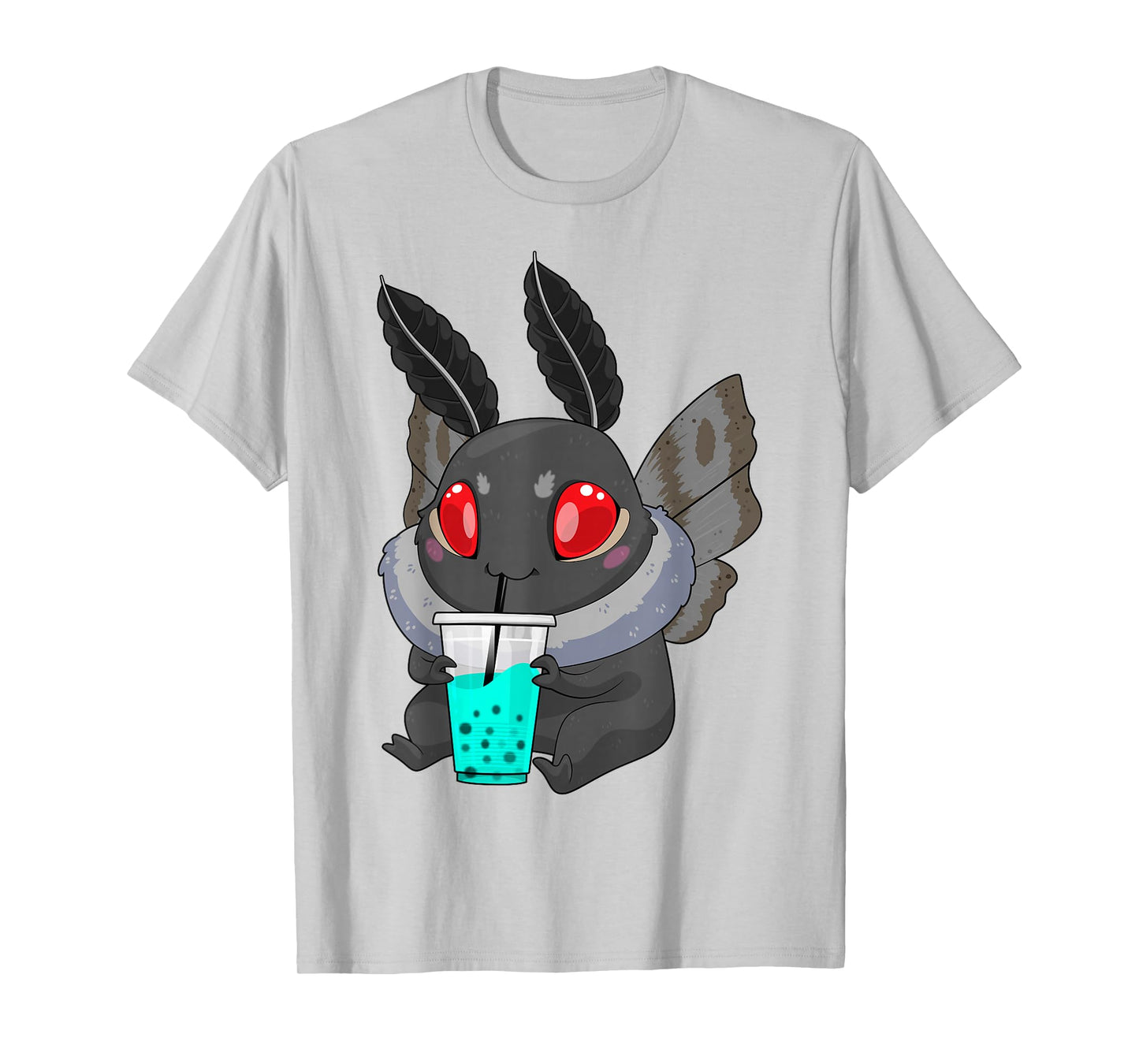 Mothman Bubble Tea Cryptid Kawaii Boba Creature Folklore T-Shirt