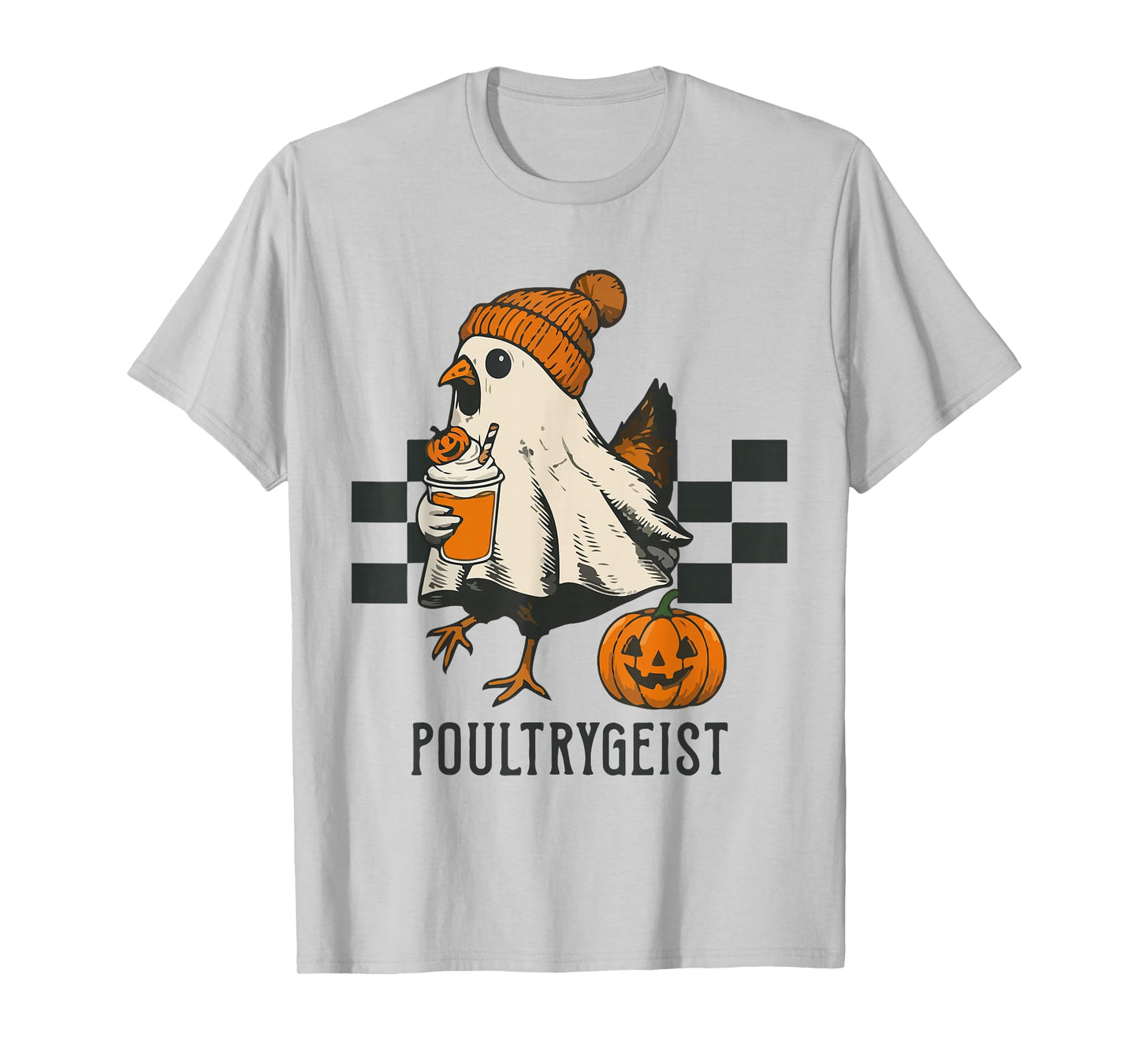 Poultrygeist Funny Chicken Ghost Pumpkin Spice Spooky Season T-Shirt