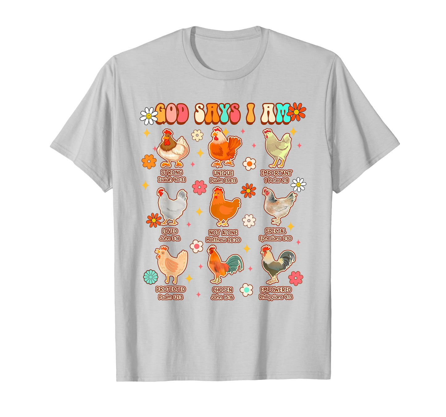 Christian Jesus Farm Life Farmer Chicken Lover God Says I'm T-Shirt