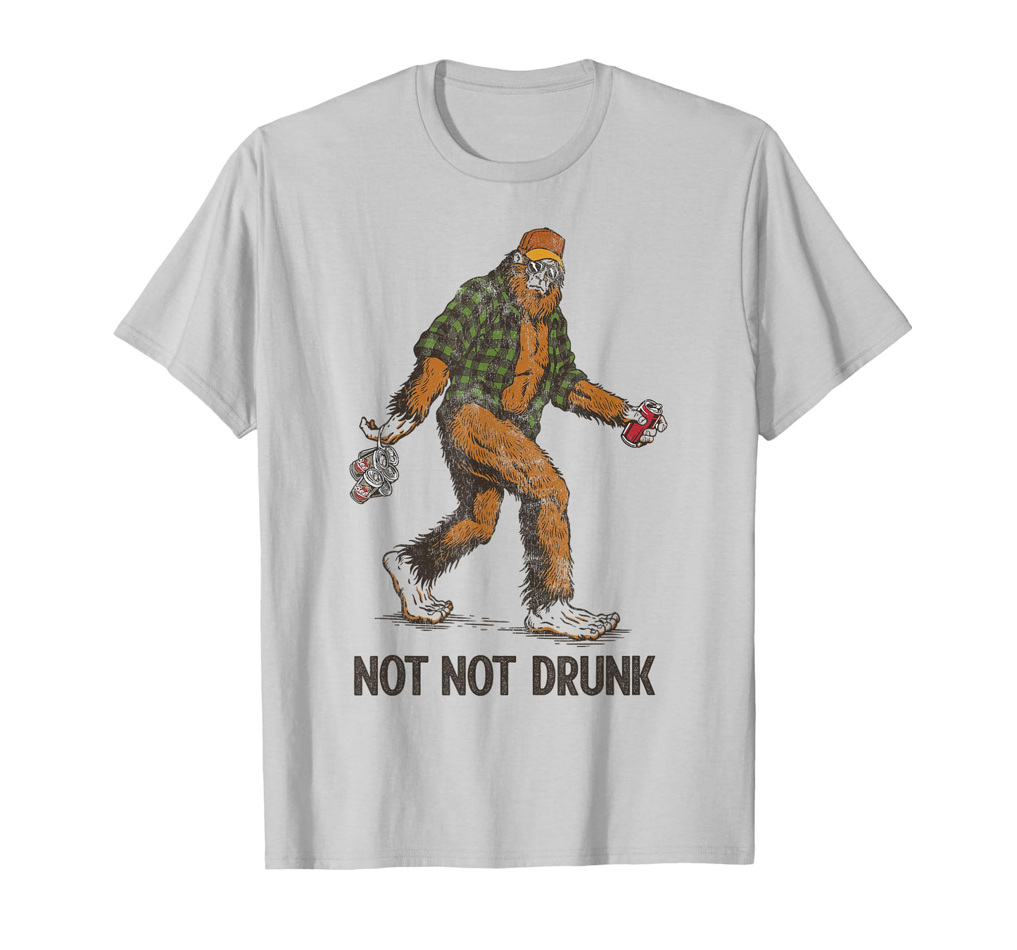 Not Too Drunk Sasquatch Lumberjack Spotted With Beer Pack T-Shirt