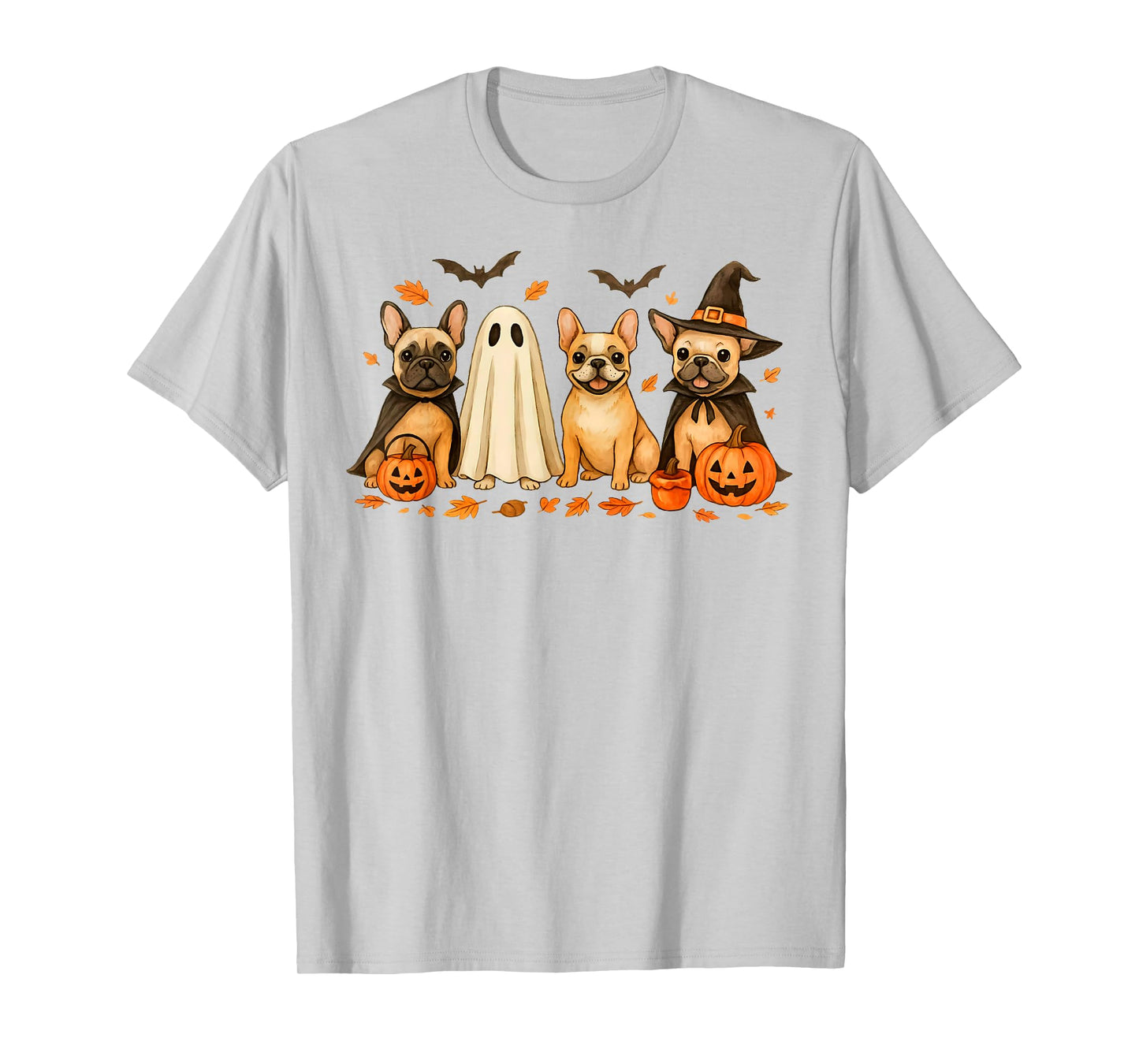 Cute French Bulldog Halloween Costume Frenchie Dog Ghost T-Shirt