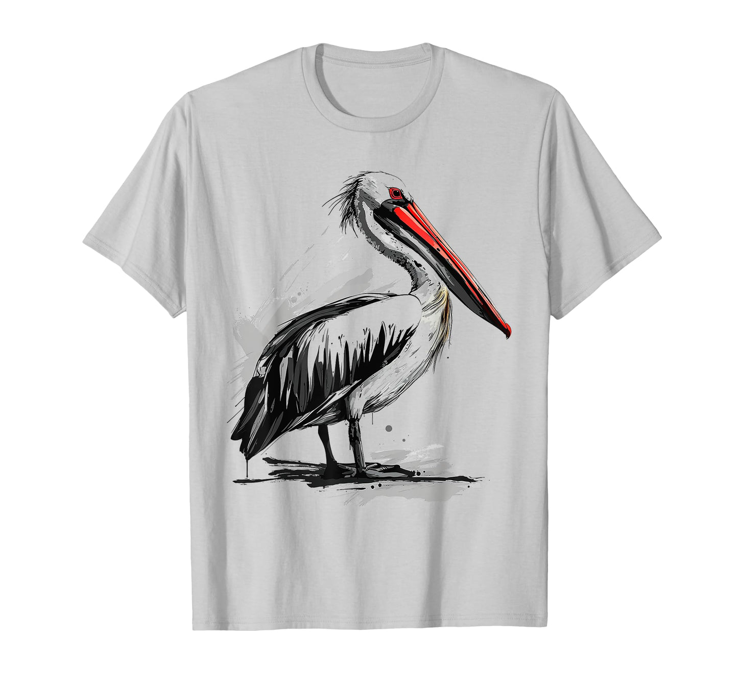 Pelican Animal Print Graphic Drawing Portrait Pelican T-Shirt