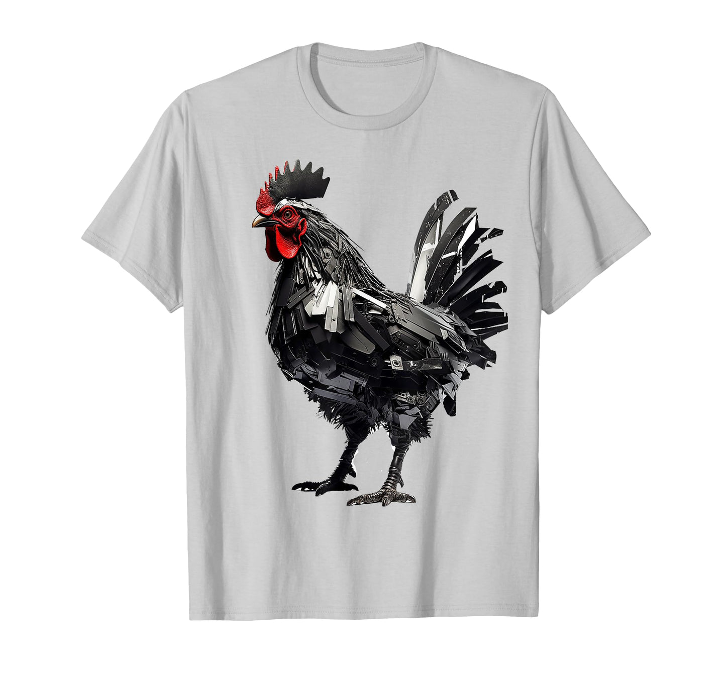 Chicken Polygon Pixel Art Animal Portrait Graphic Chicken T-Shirt