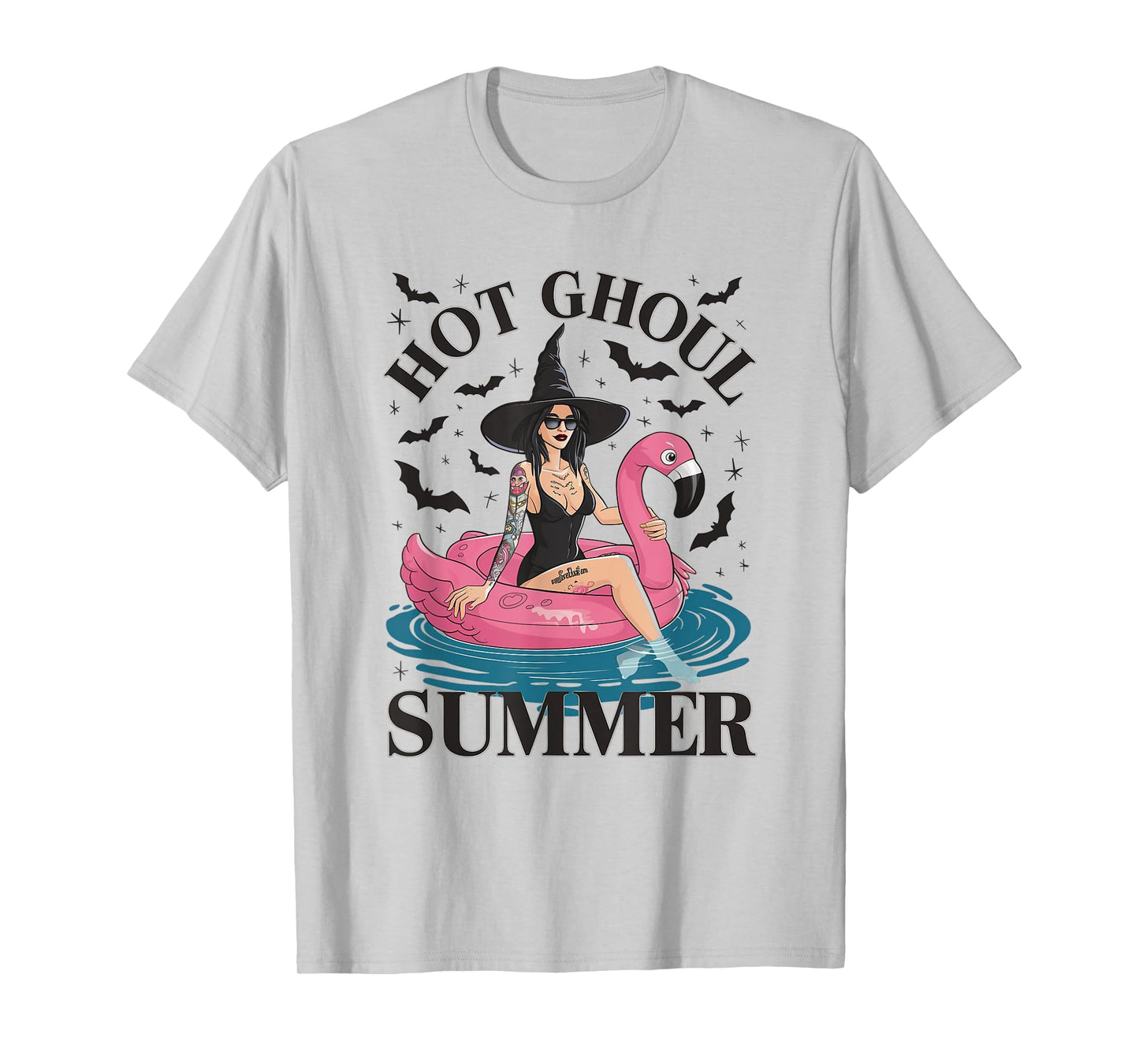 Hot Ghoul Summer Funny Witch Gothic Spooky Retro Halloween T-Shirt