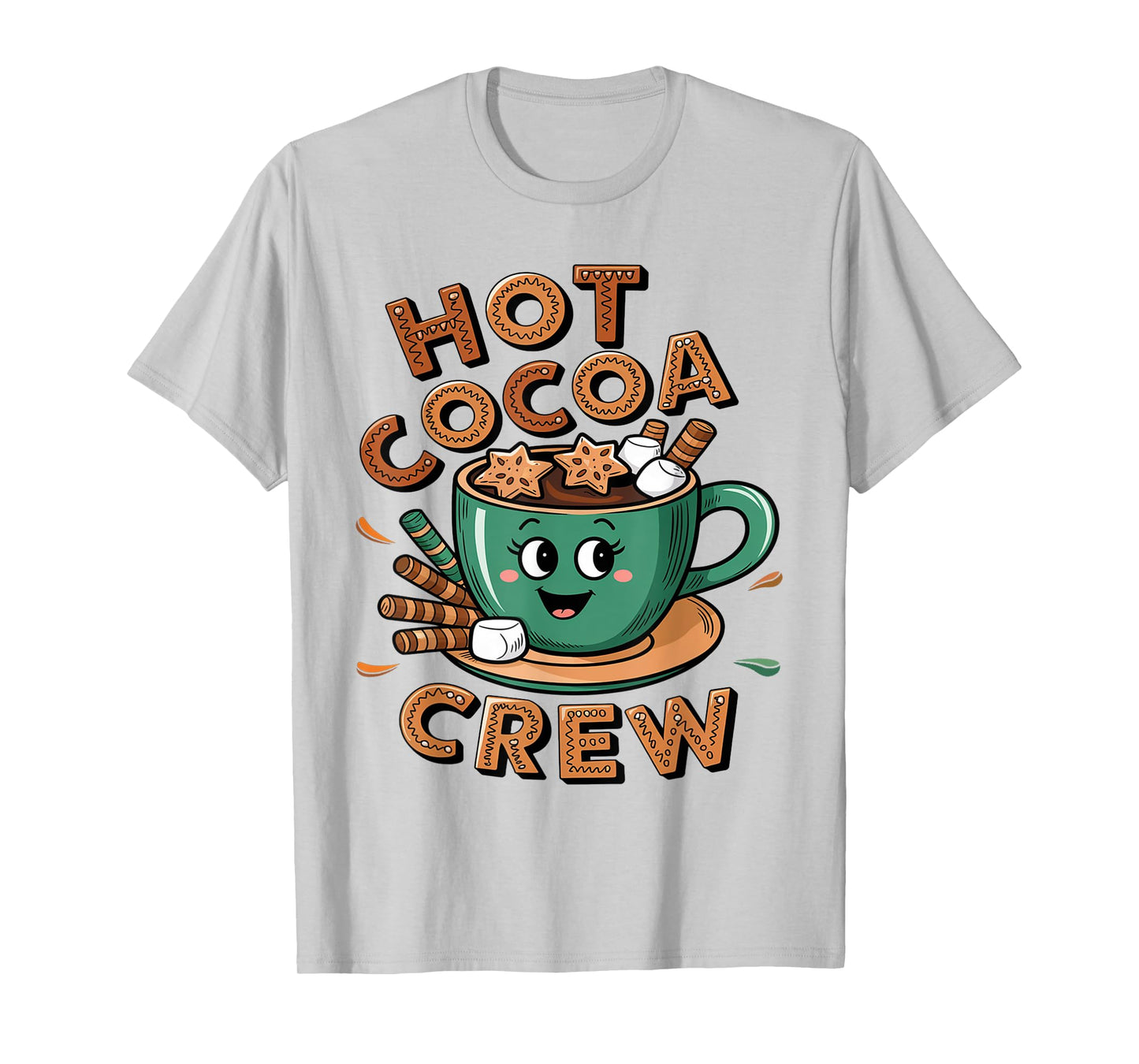 Hot Cocoa Crew Cozy Winter Holiday Team Xmas Matching T-Shirt