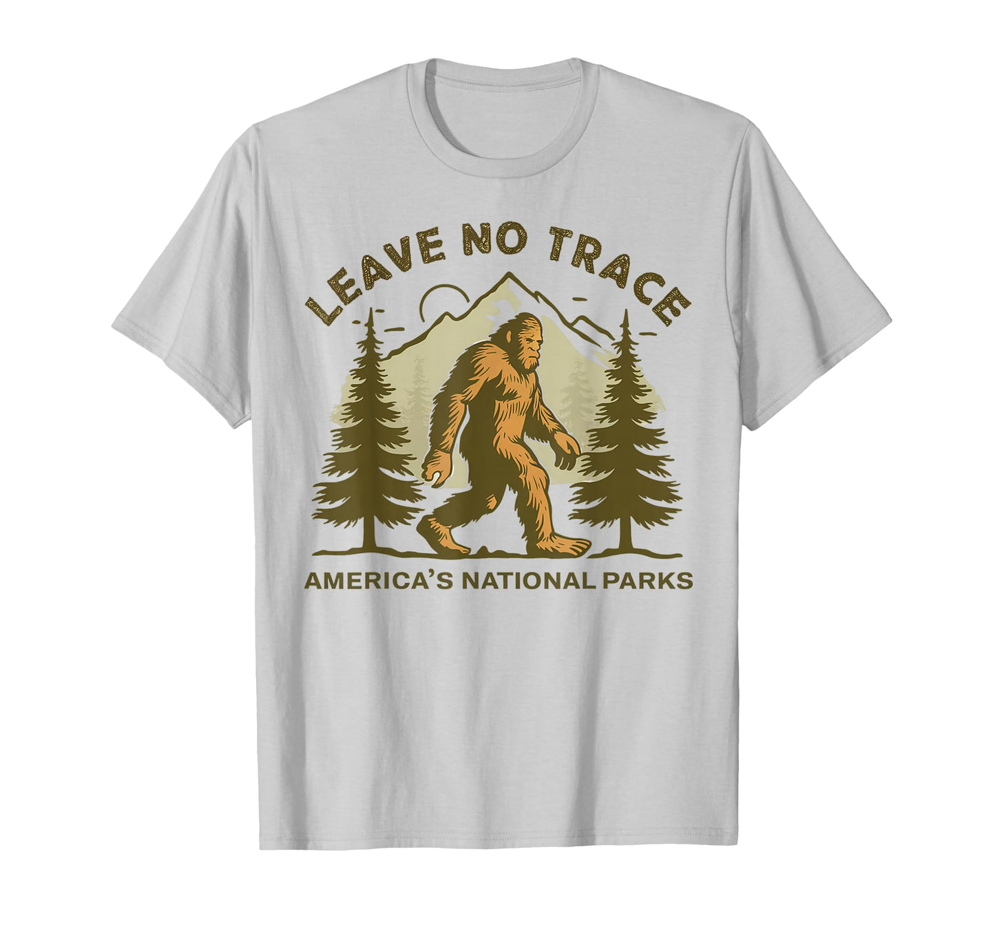 Leave No Trace America National Parks Shirt Funny Big Foot T-Shirt