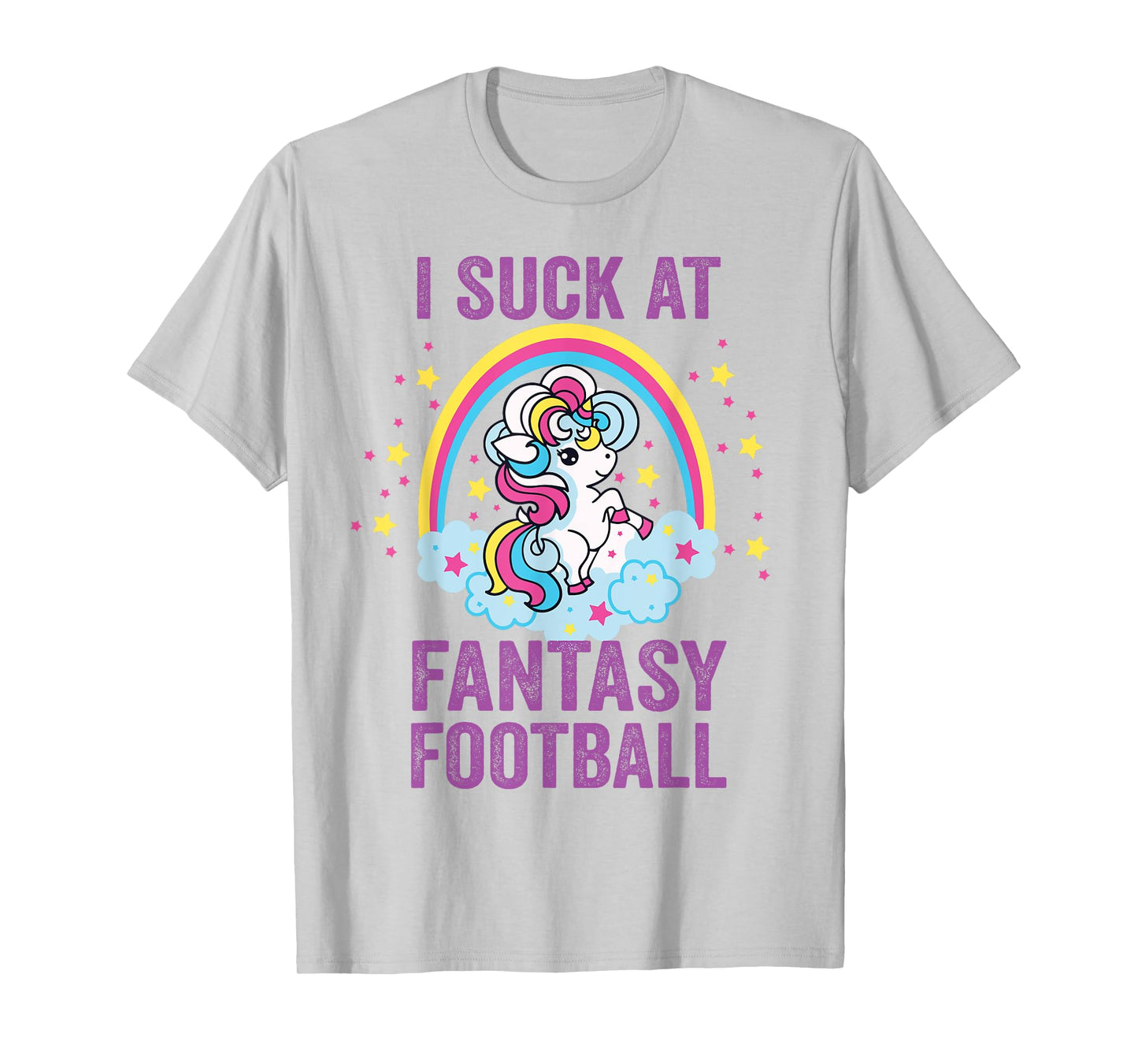 I Suck at Fantasy Football Punishment Unicorn Rainbow Loser T-Shirt
