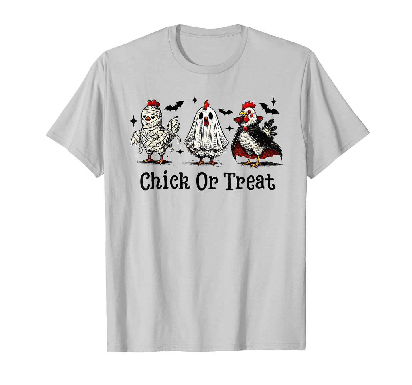 Chick Or Treat Funny Halloween Witch Spooky Cute Chicken T-Shirt