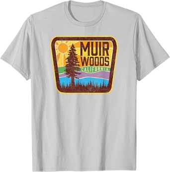 Retro Muir Woods Monument Vintage Sign Tee Shirt T-Shirt