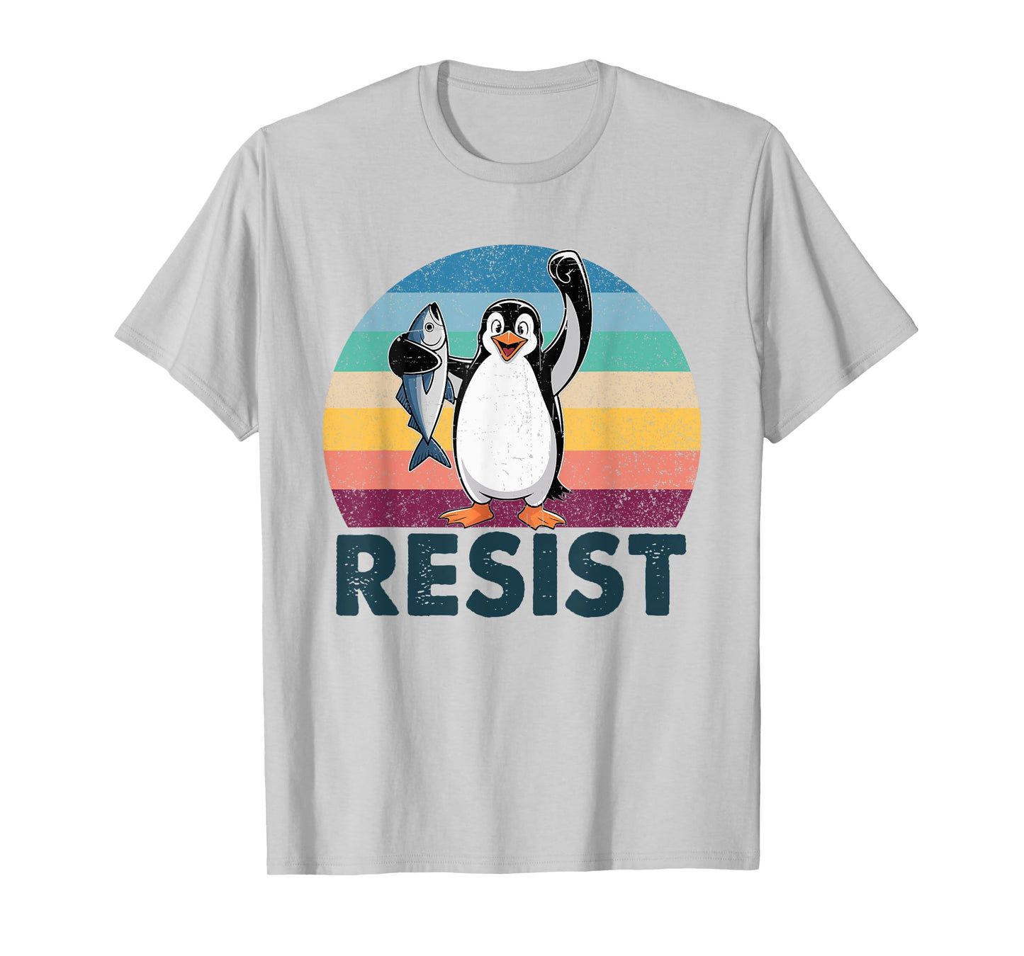 Resist Penguin Activism Penguins Protest Against Tarriffs T-Shirt